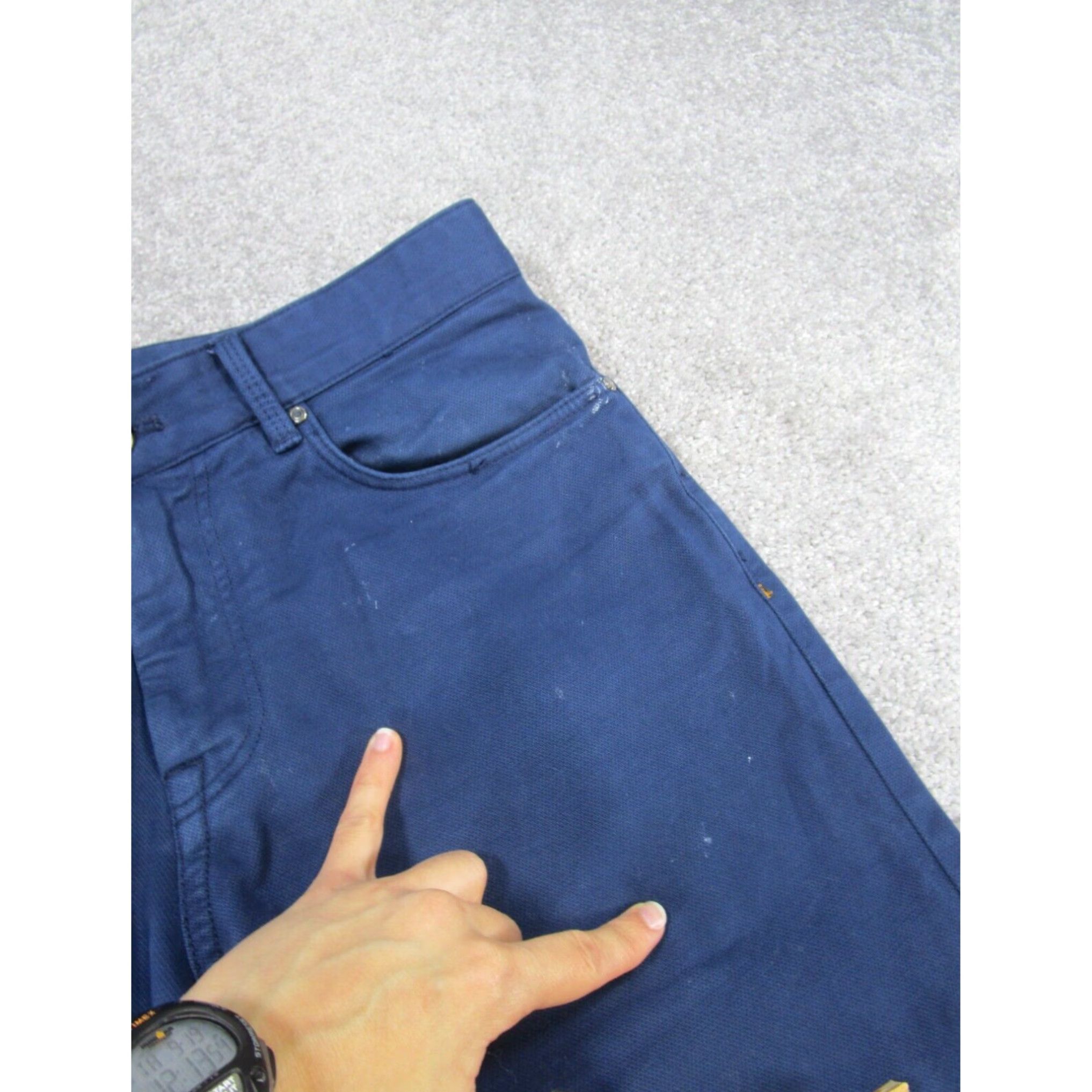 Zara Mens Zara Dark Blue Cotton Skinny Fit 30 Pants Size US 30 / EU 46 - 3 Thumbnail