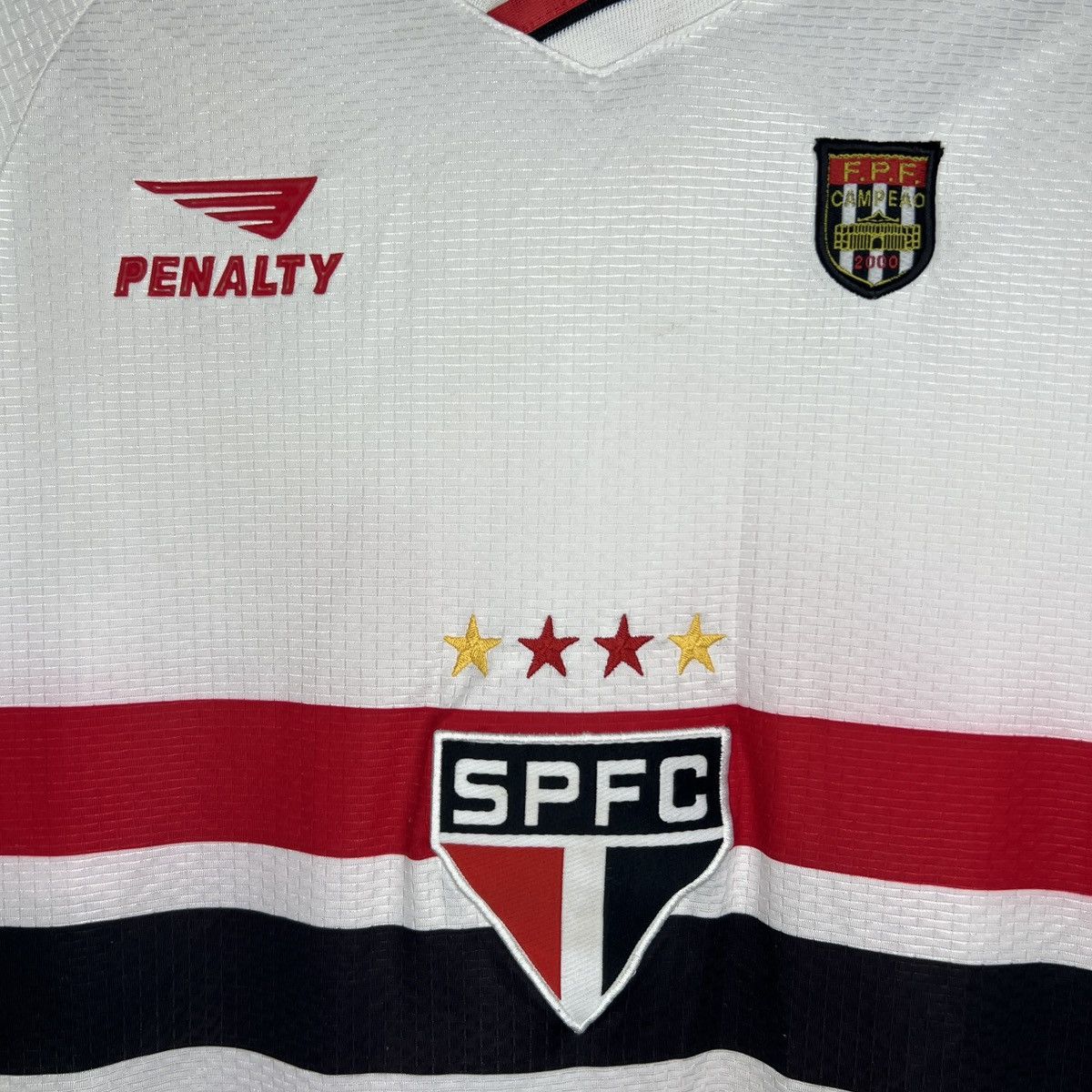 Penalty São Paulo Penalty Vintage Tshirt Tee Jersey 90s Y2K White 24 Size US L / EU 52-54 / 3 - 4 Thumbnail