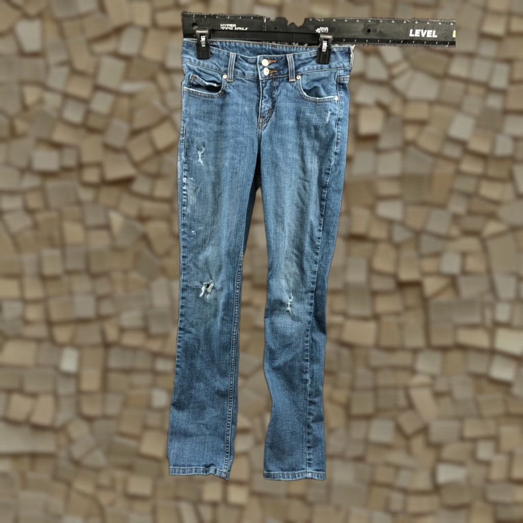 Levi's Levi's 526 Slender Straight Jeans Womens Size 4 Blue SMALL IMPERFECTIONS Size 27" / US 4 / IT 40 - 1 Thumbnail