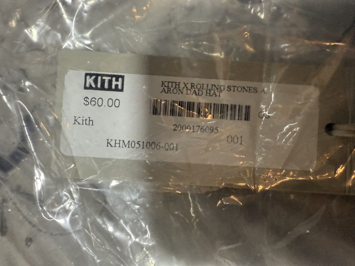 Kith Kith Rolling Stones Aaron Classic Cap Black Hat Embroidered Size ONE SIZE - 9 Thumbnail