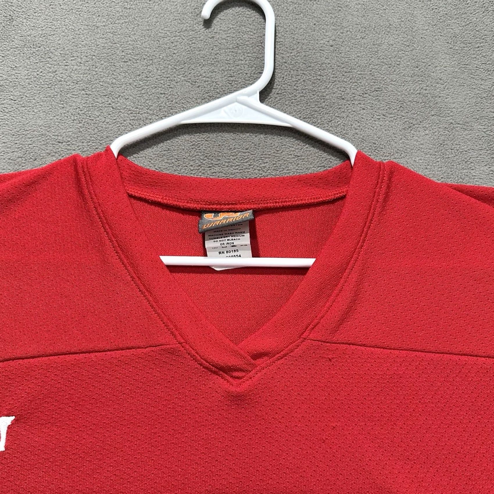 Vintage Vintage Warrior Hockey Jersey Mens Size XL Red Blank V-Neck Practice GUC Size US XL / EU 56 / 4 - 3 Thumbnail