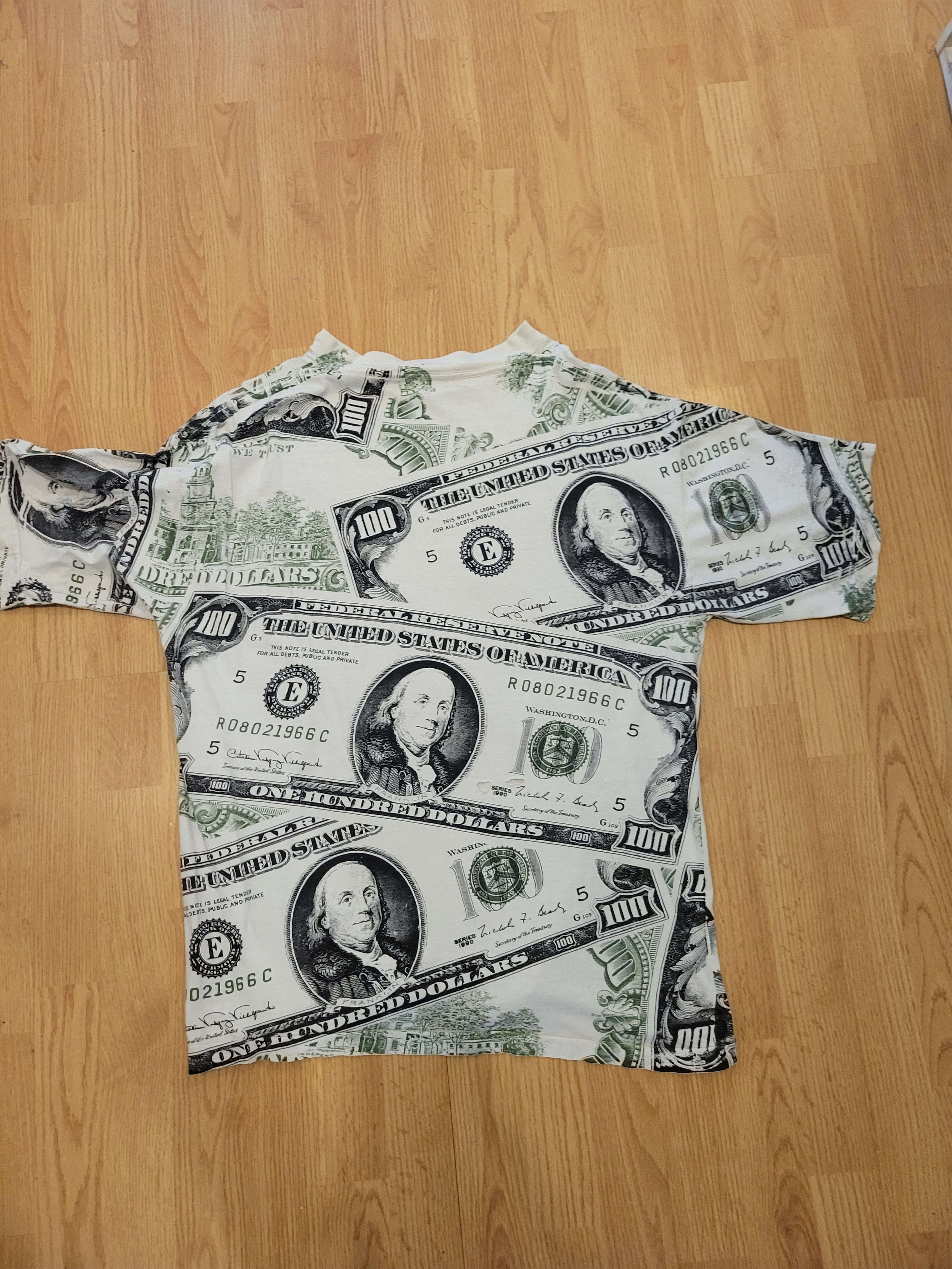 Vintage 2000's Reno $100 Bill Shirt Size US XL / EU 56 / 4 - 2 Thumbnail