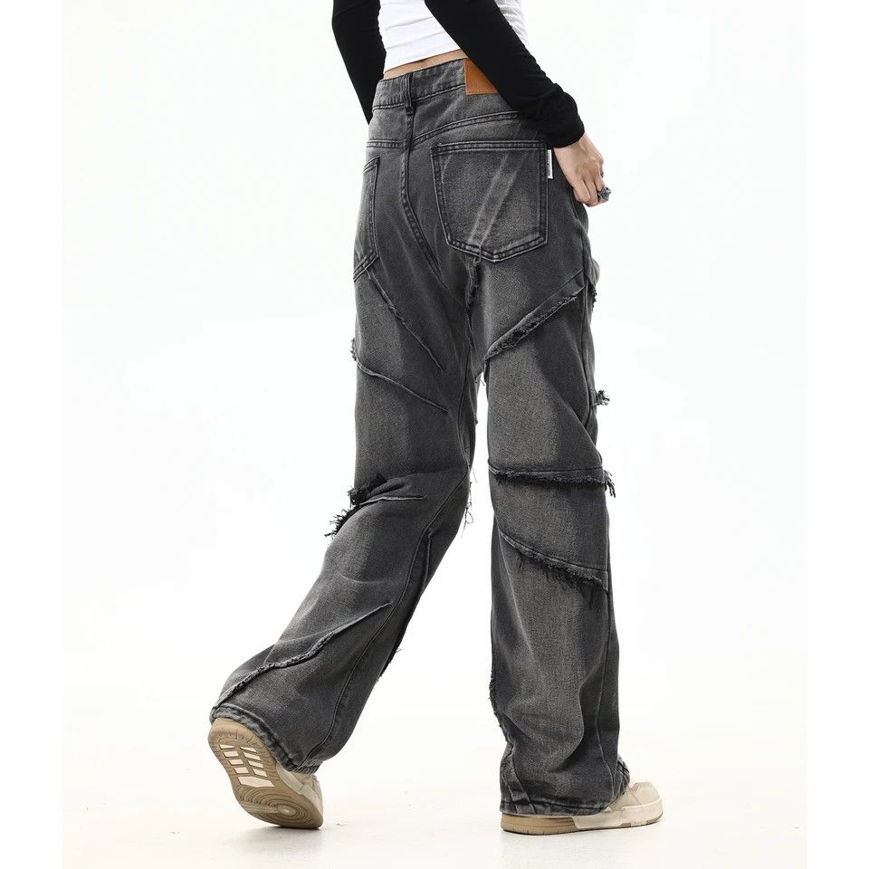 Japanese Brand × Jean Frayed Pantalones Hombre Baggy Denim Size US 30 / EU 46 - 4 Thumbnail
