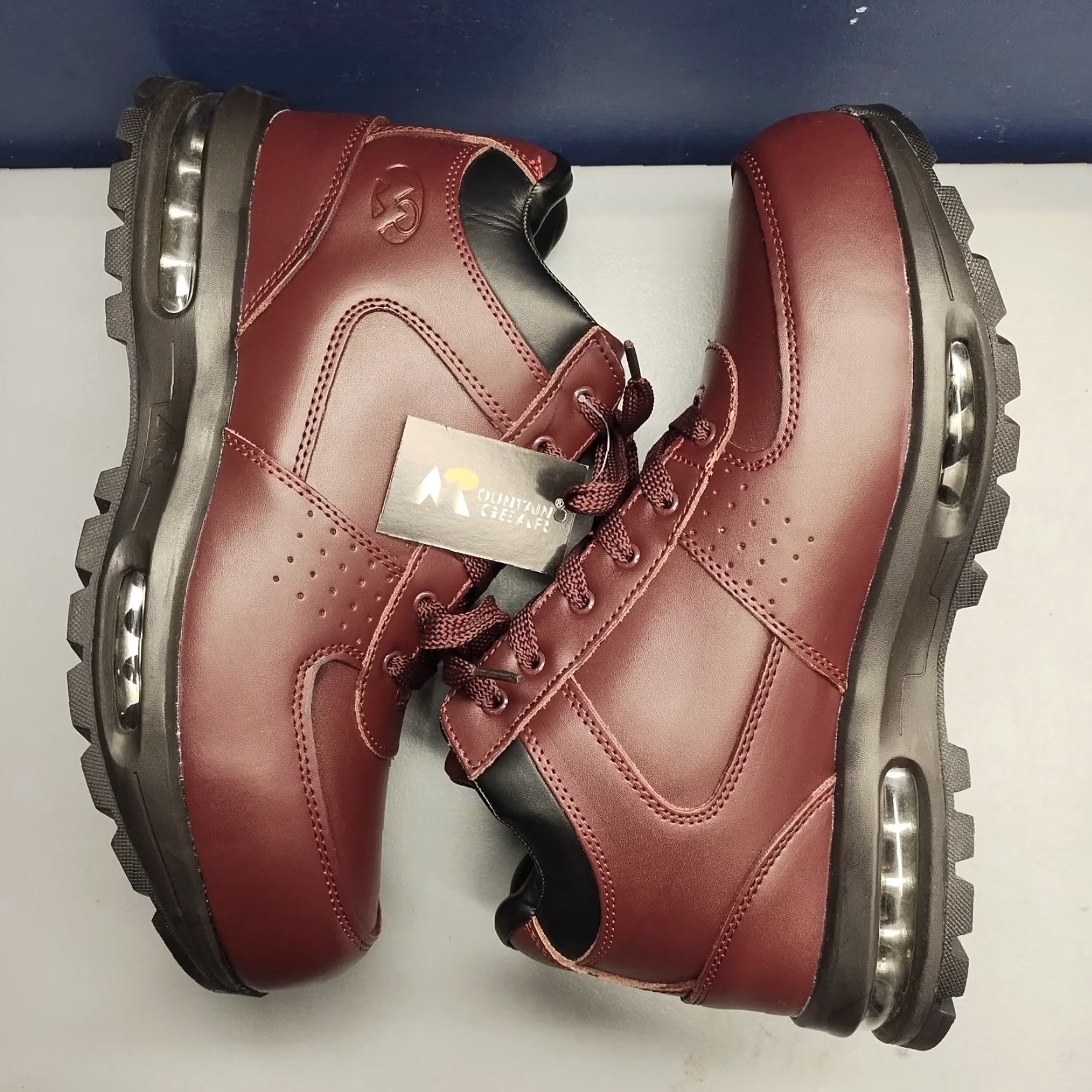Vintage VINTAGE Mountain Gear D-Day LE 2 Boots Mens 11.5 Burgundy Black Leather Lace Up 31635121 Size US 12 / EU 45 - 2 Thumbnail