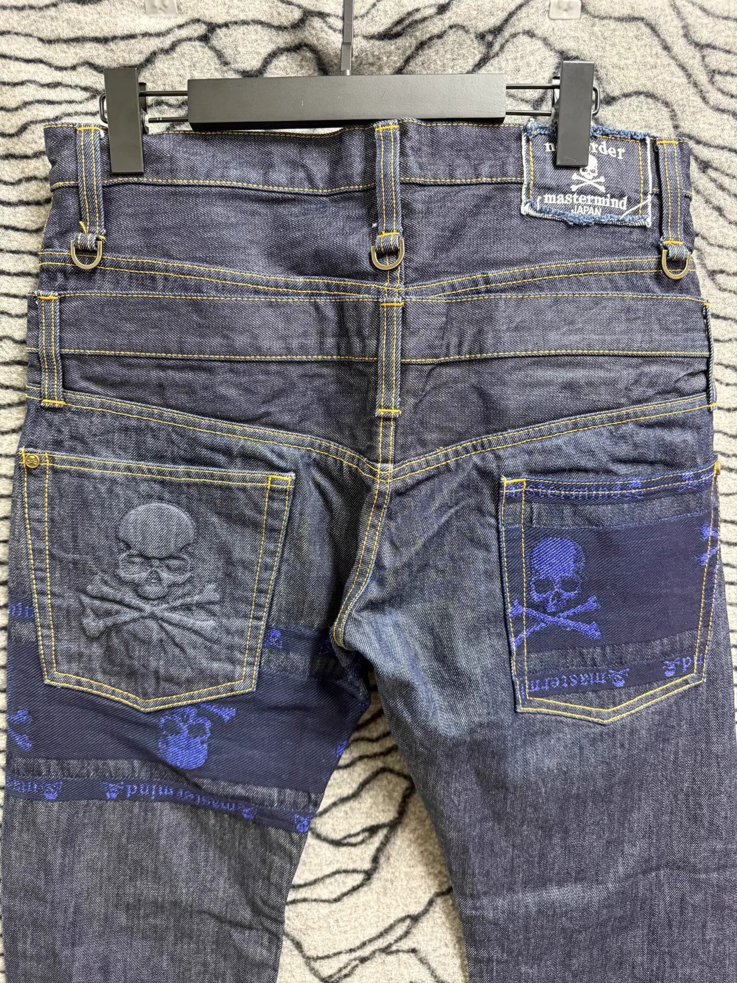 Mastermind Japan Mastermind Japan Double Waist Blue Gold Jeans K20 Size US 33 - 7 Thumbnail
