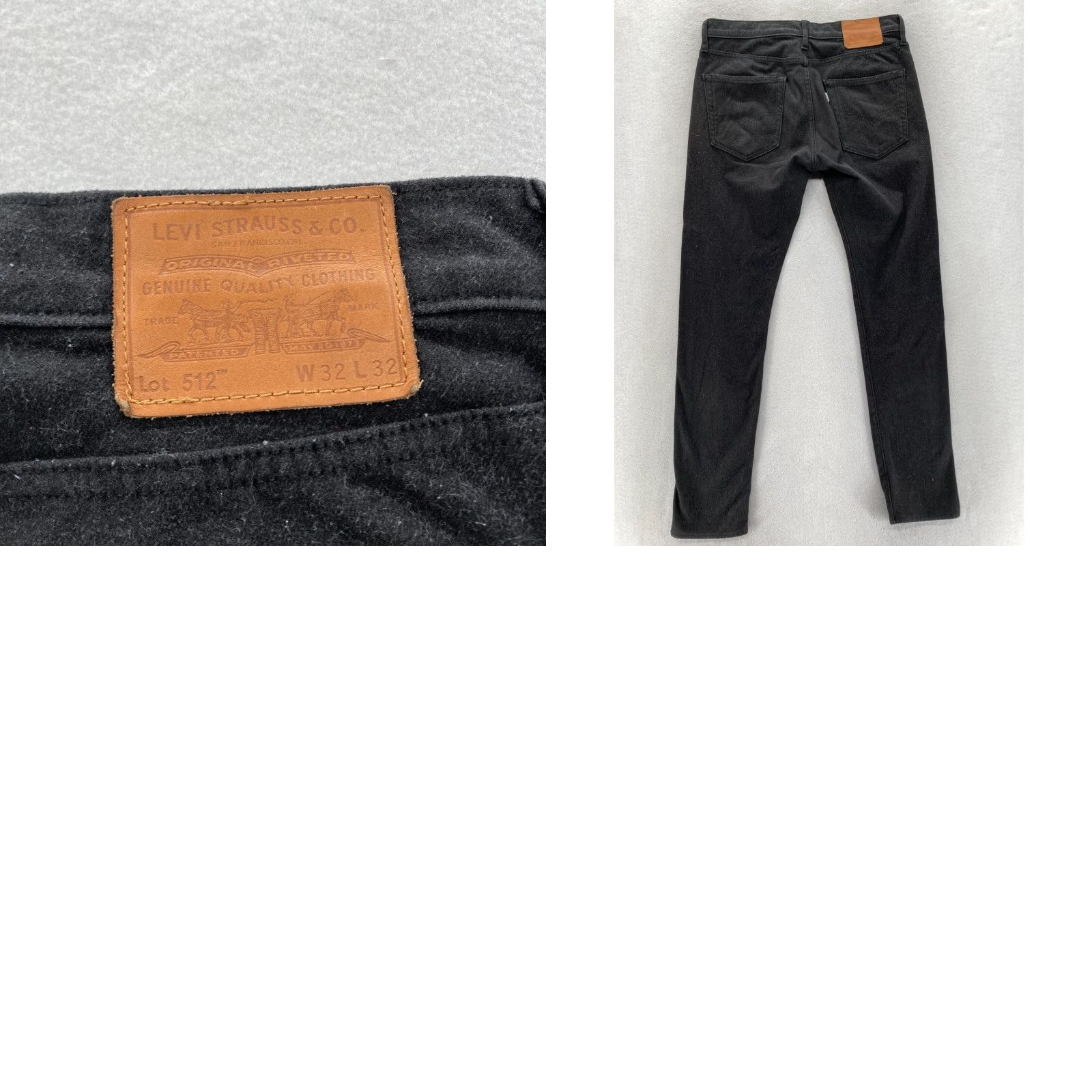 Levi's Levi's 512 5-Pocket Chino Pants Mens 32x32 Slim Tapered Black Premium Big E Size US 32 / EU 48 - 10 Thumbnail