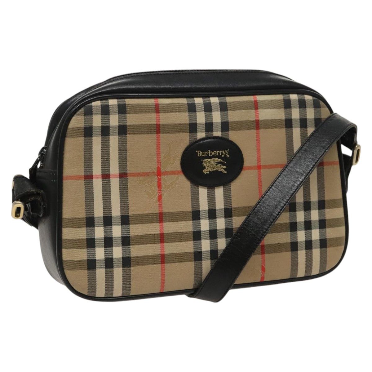 Burberry Nova Check Beige Canvas Shoulder Bag (Pre-Owned) Size ONE SIZE - 1 Thumbnail