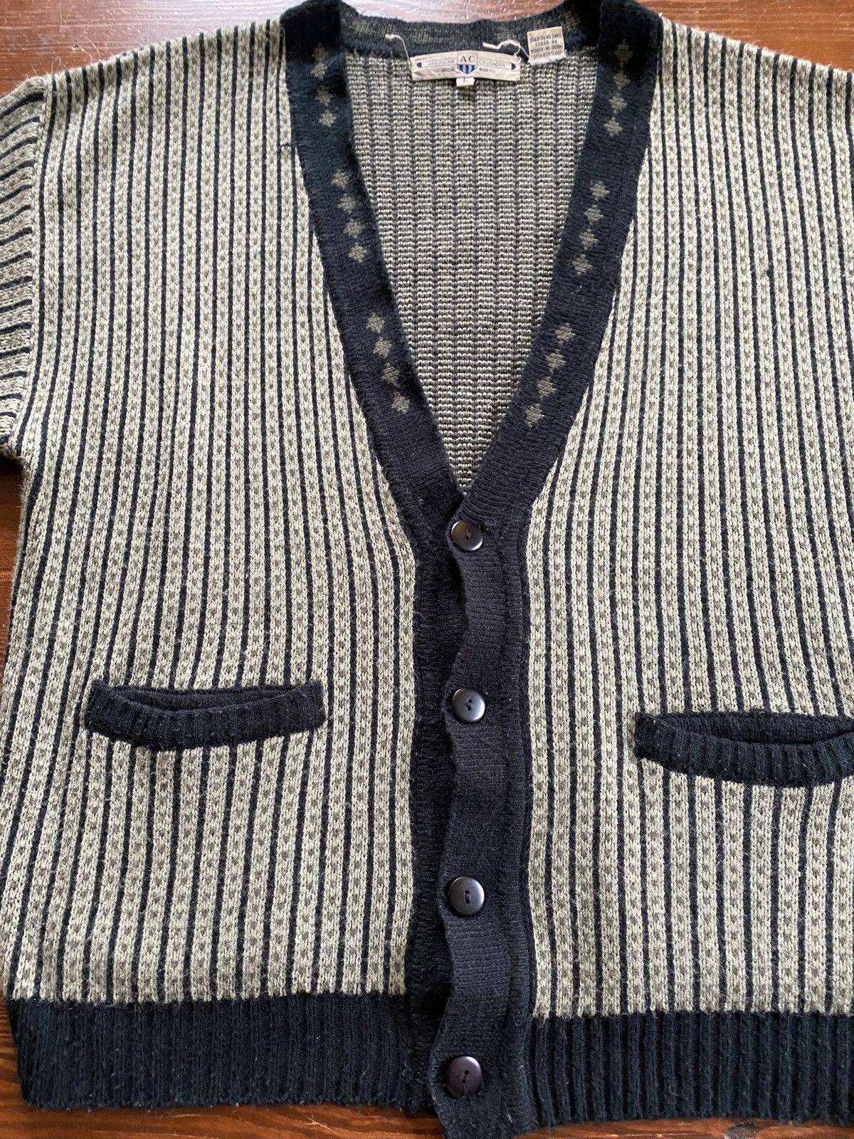 Vintage Vintage 70’s American Crusader Striped Knit Cardigan Sweater Size US L / EU 52-54 / 3 - 3 Thumbnail