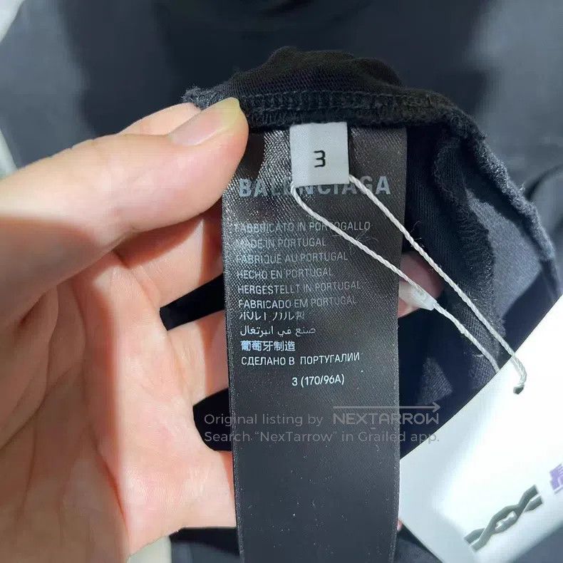Balenciaga Balenciaga Inverted Eiffel Tower mud-dyed short-sleeve Size US L / EU 52-54 / 3 - 6 Thumbnail