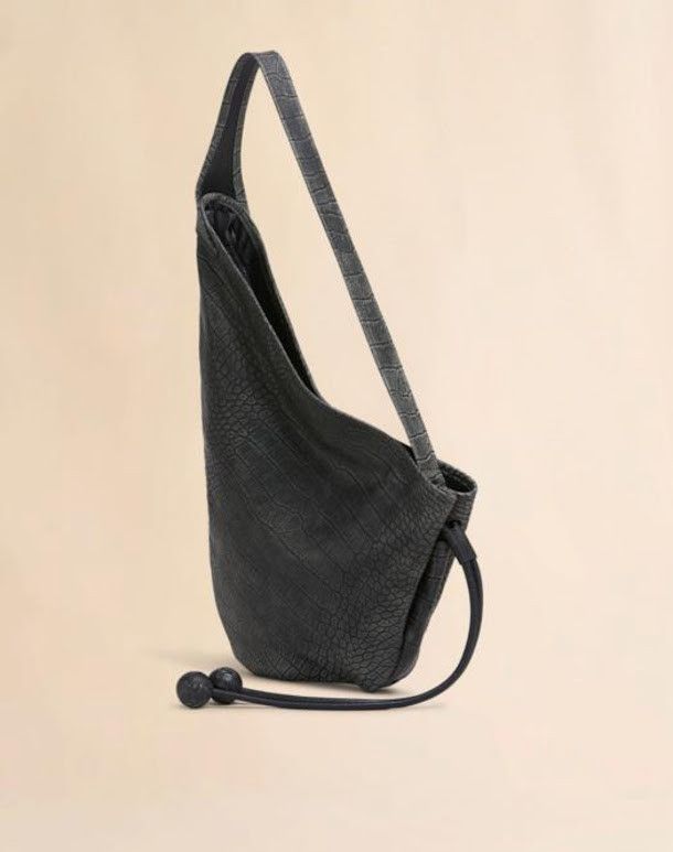 Marni o1w1db10326 Size: OS/Small Crocodile Print Hobo Bag in Black Size ONE SIZE - 2 Thumbnail
