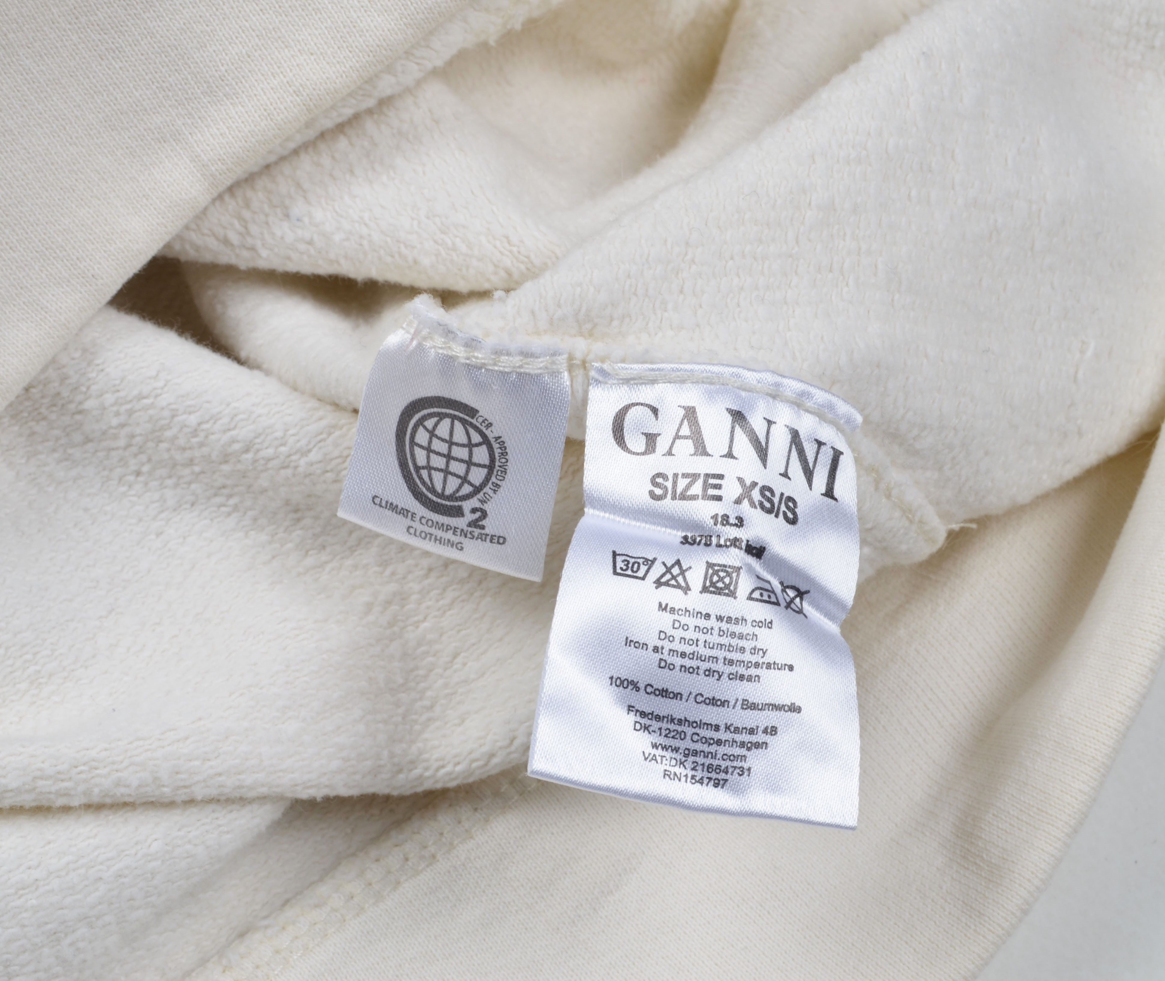 Ganni Ganni Milky Oversized Printed Long Sleeve Sweatshirt Size XS / US 0-2 / IT 36-38 - 9 Thumbnail