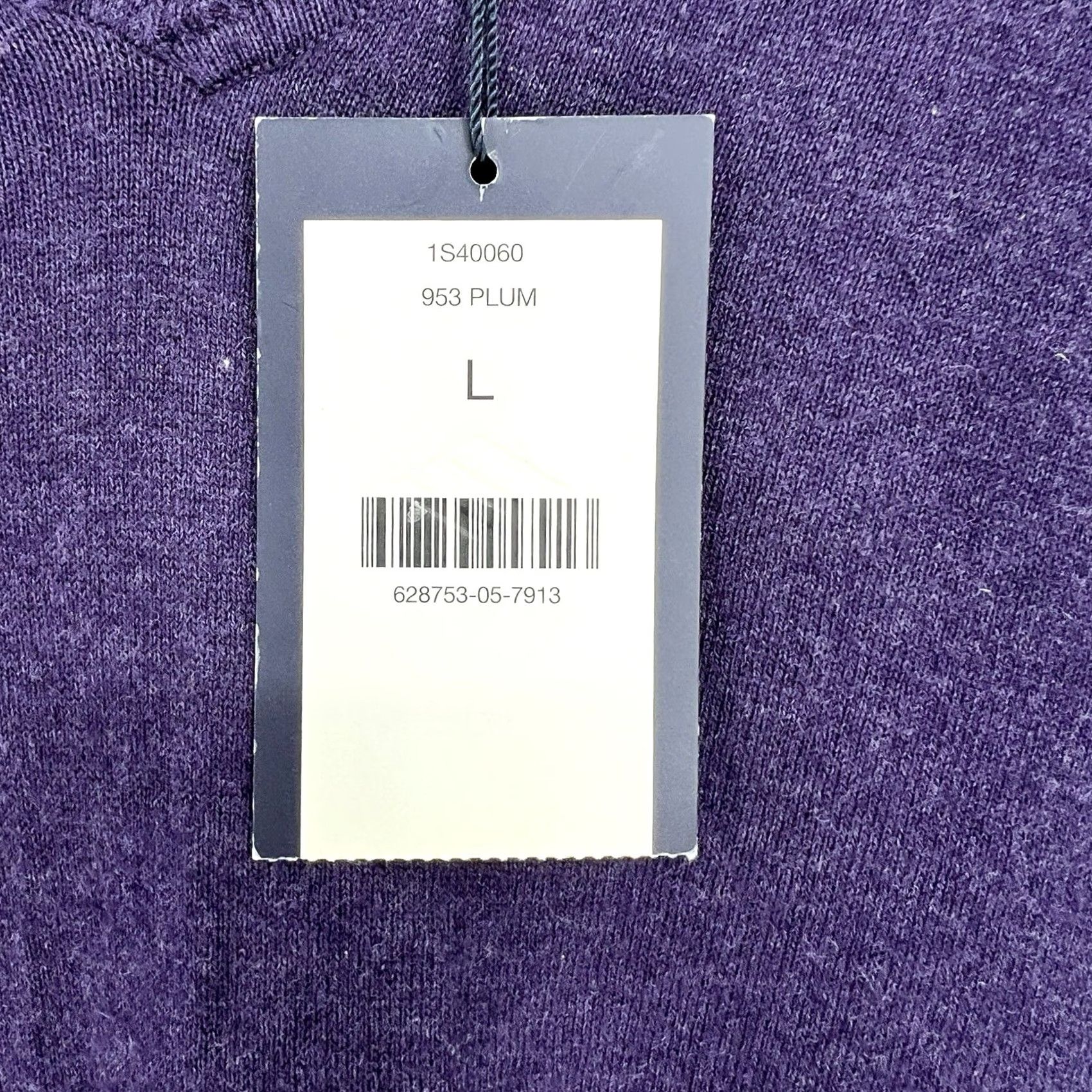 Joseph Abboud Joseph Abboud V-Neck Sweater, Silk Cotton Cashmere Blend, Purple, L, Men, Knit Pullover, Classic, Casual, Business, All Seasons, Hand Wash Only Size US L / EU 52-54 / 3 - 4 Thumbnail