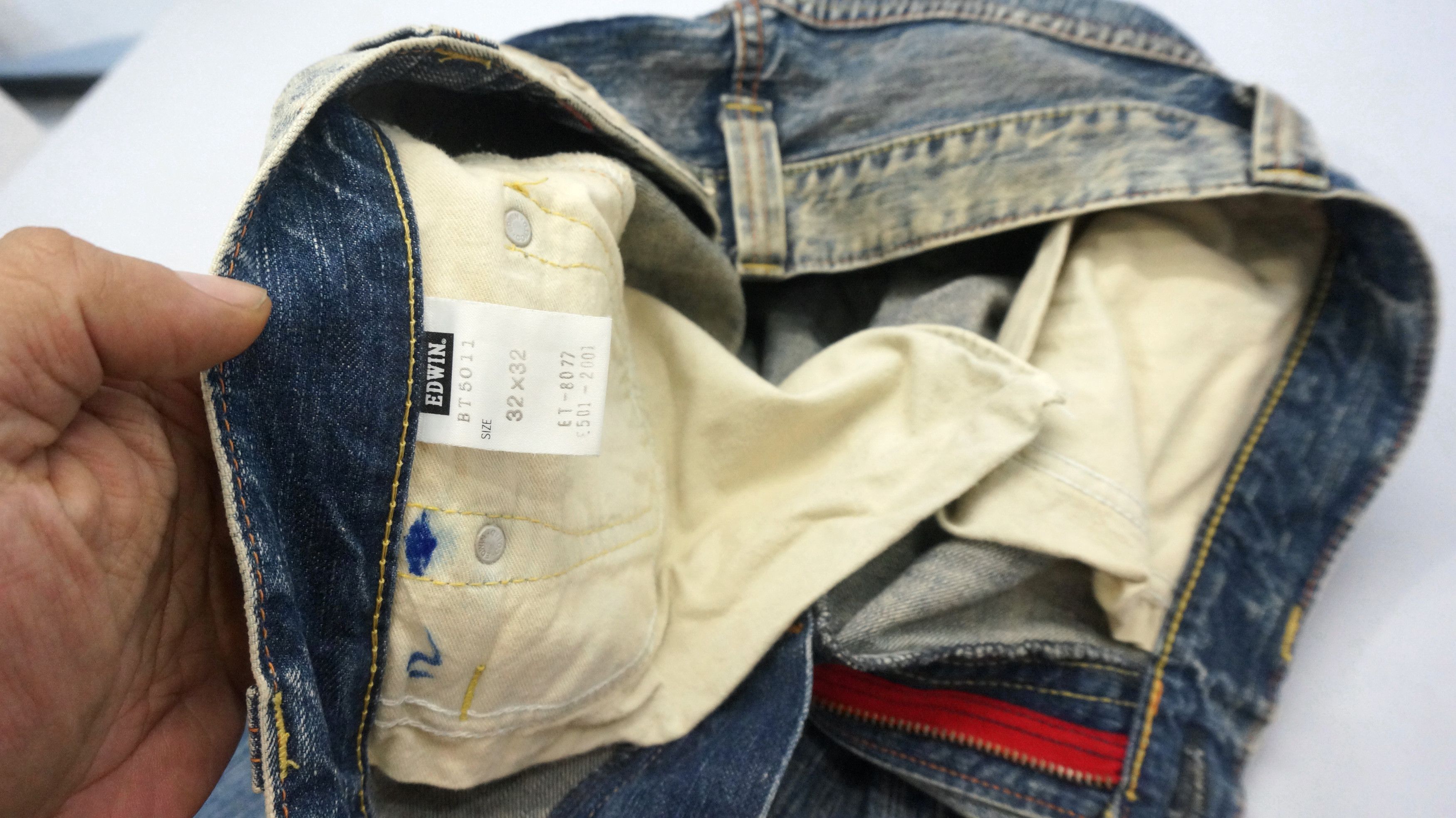 Japanese Brand 🔥EDWIN 503 Japan Rusty Vintage Thrashed Worn out Size US 29 - 16 Thumbnail