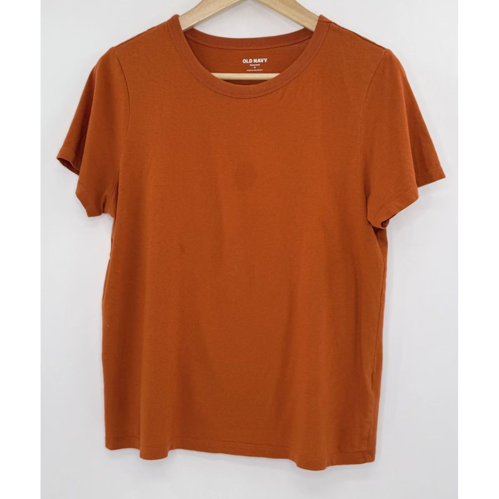 Old Navy Old Navy Everywear Crewneck Tee Shirt Top Womens M Medium Burnt Orange Casual Basic Normcore Size M / US 6-8 / IT 42-44 - 2 Thumbnail