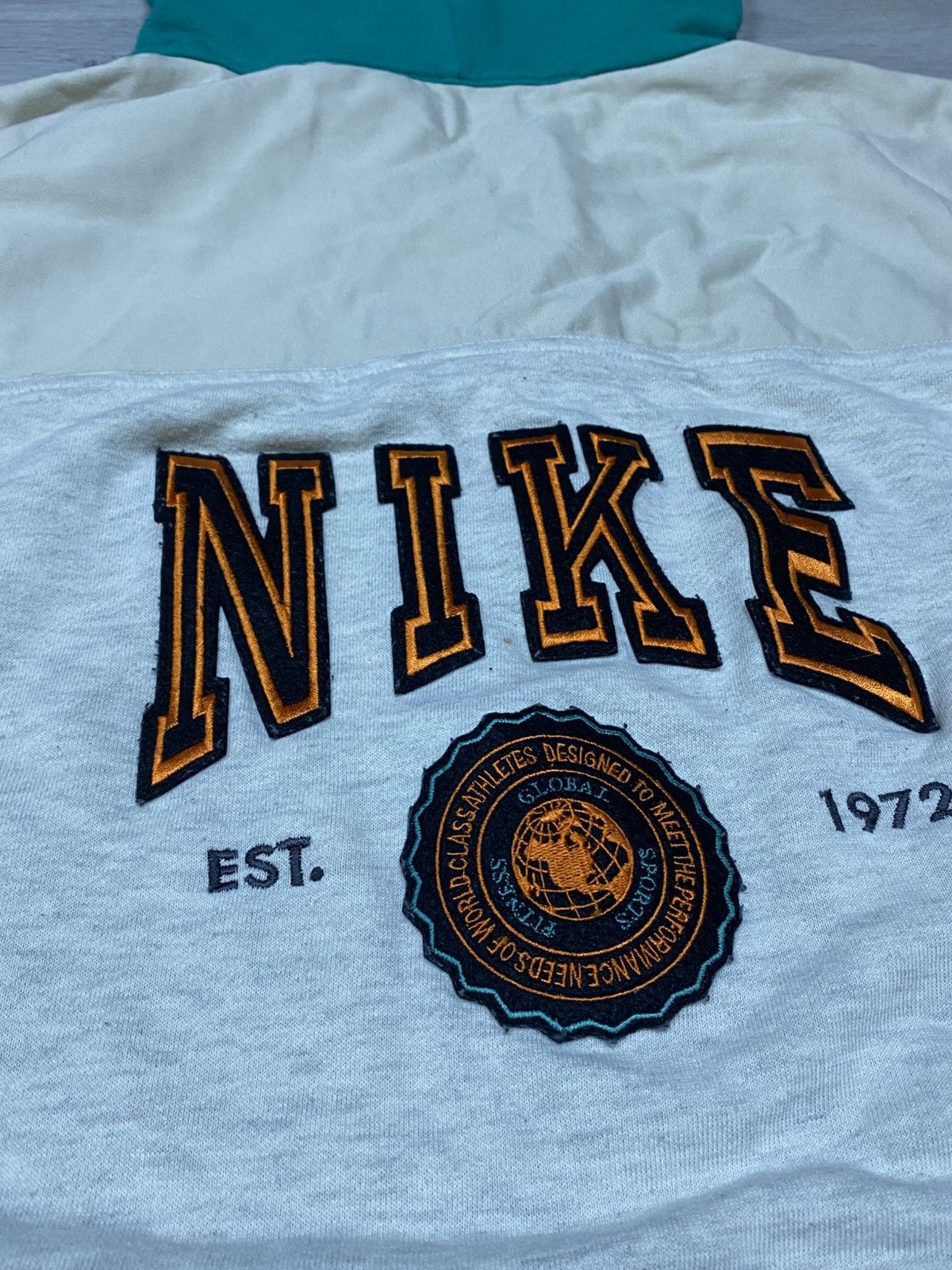 Nike Nike RARE 80s vintage big logo spell out hoodie Size US XL / EU 56 / 4 - 6 Thumbnail