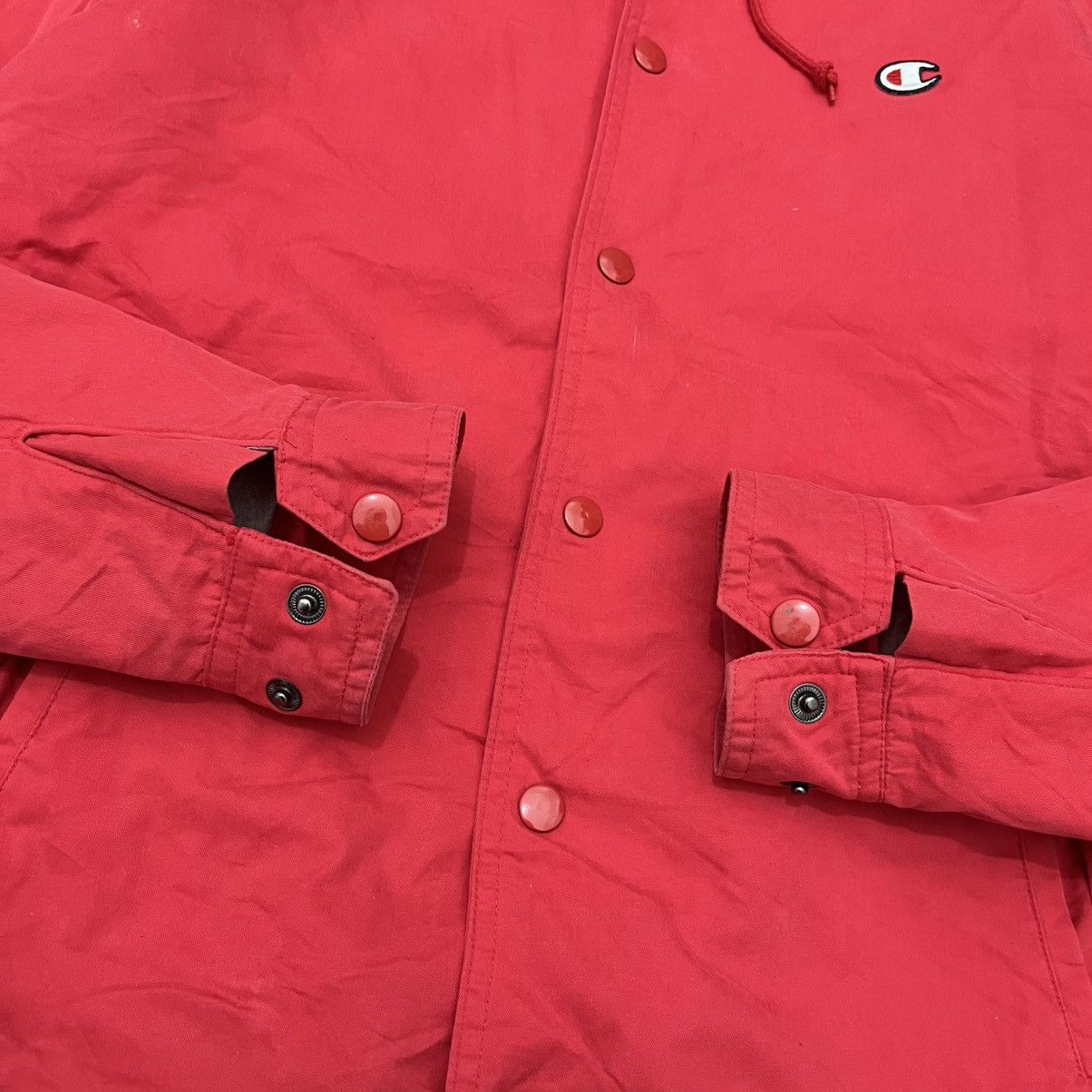 Champion × Supreme SS16 Supreme x Champion Windbreaker Hooded Red Size US S / EU 44-46 / 1 - 7 Thumbnail