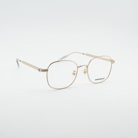 Montblanc Montblanc MB0238OK 001 Eyeglasses Gold 52mm Square Frame Size ONE SIZE - 3 Thumbnail
