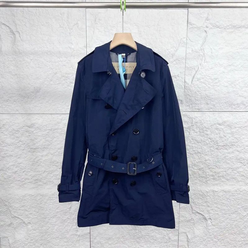 Burberry Burberry Women's Dark Blue Cotton Trench Coat Size S / US 4 / IT 40 - 1 Thumbnail