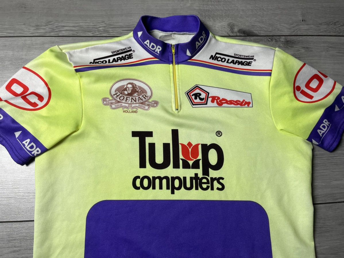Vintage Vintage Belgium Tulip Computers cycling team shirt 1991/1992 Size US L / EU 52-54 / 3 - 3 Thumbnail