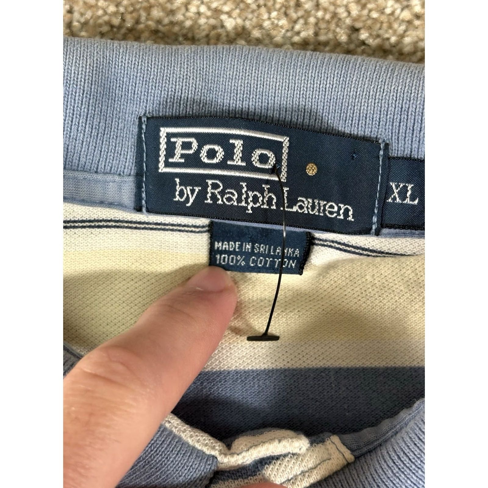 Polo Ralph Lauren VINTAGE Polo Ralph Lauren Rugby Shirt Mens XL Striped Blue Yellow Pony 90's Size US XL / EU 56 / 4 - 4 Thumbnail
