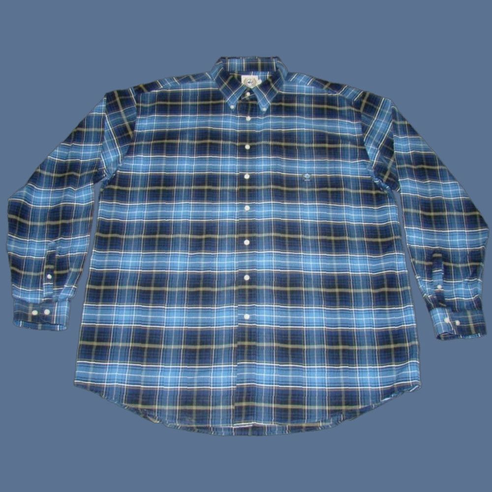 Vintage Cinch Shirt Mens 2XL Long Sleeve Blue Plaid Oxford Western Button-Up Collared Casual Cowboy Western Size US XXL / EU 58 / 5 - 1 Thumbnail