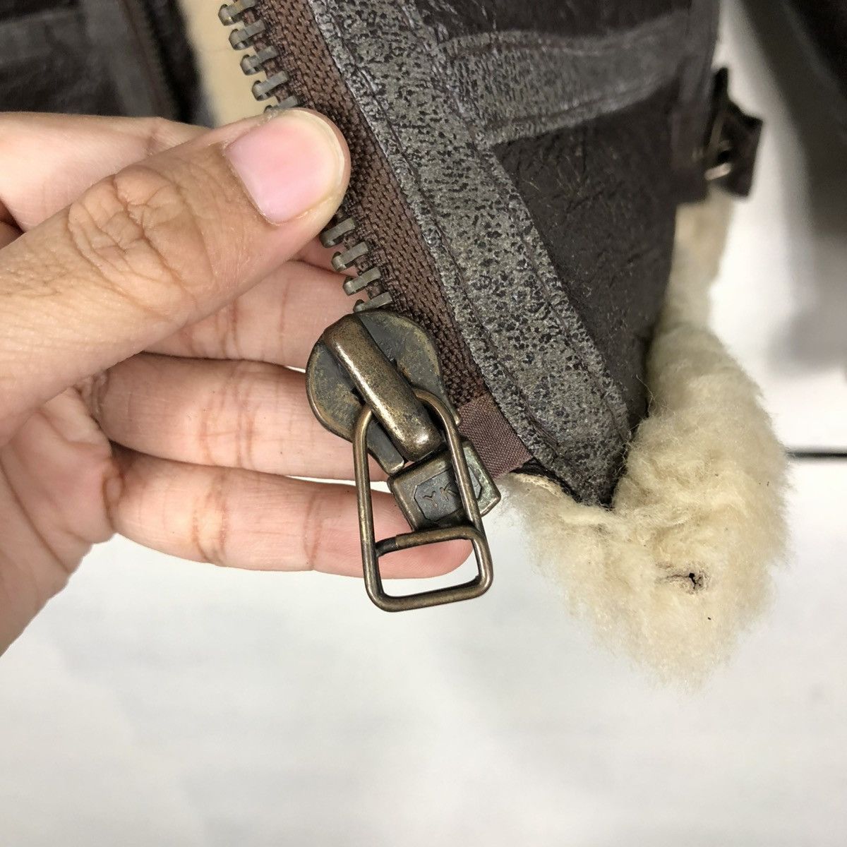 Vintage 🔥VINTAGE SHEARLING B-3 JACKET GENUINE LEATHER US ARMY STYLE Size US M / EU 48-50 / 2 - 18 Thumbnail