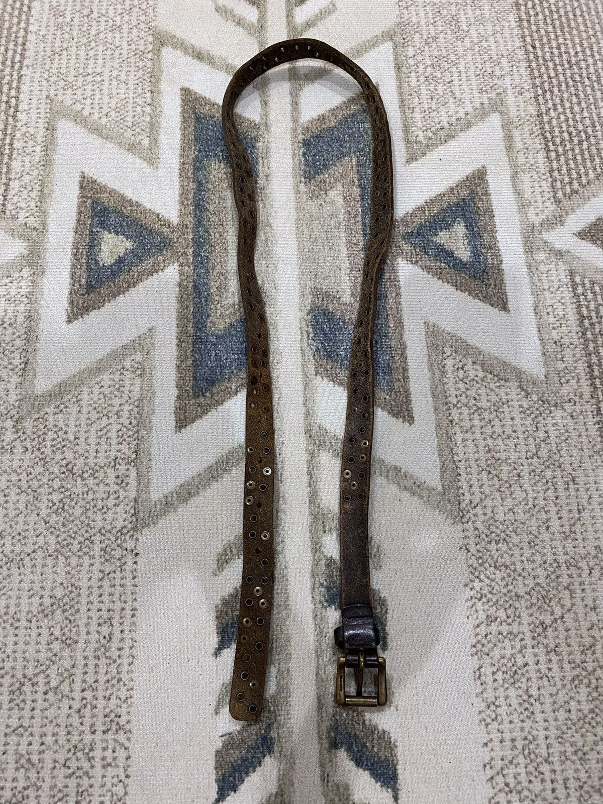Leather Japanese Brand Seditionaries Leather Buckle Belt Size ONE SIZE - 7 Thumbnail