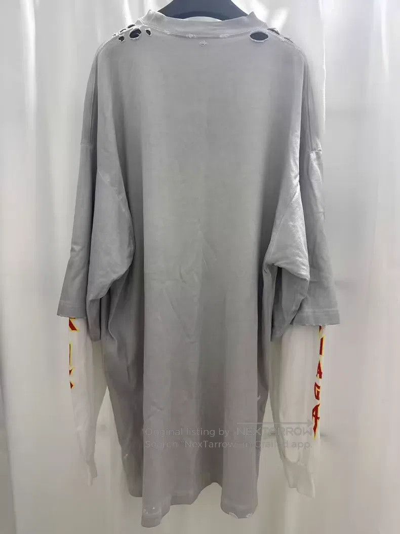 Balenciaga Balenciaga Grey Metallic Splatter Fake Two-Piece Long Slee Size US S / EU 44-46 / 1 - 2 Thumbnail