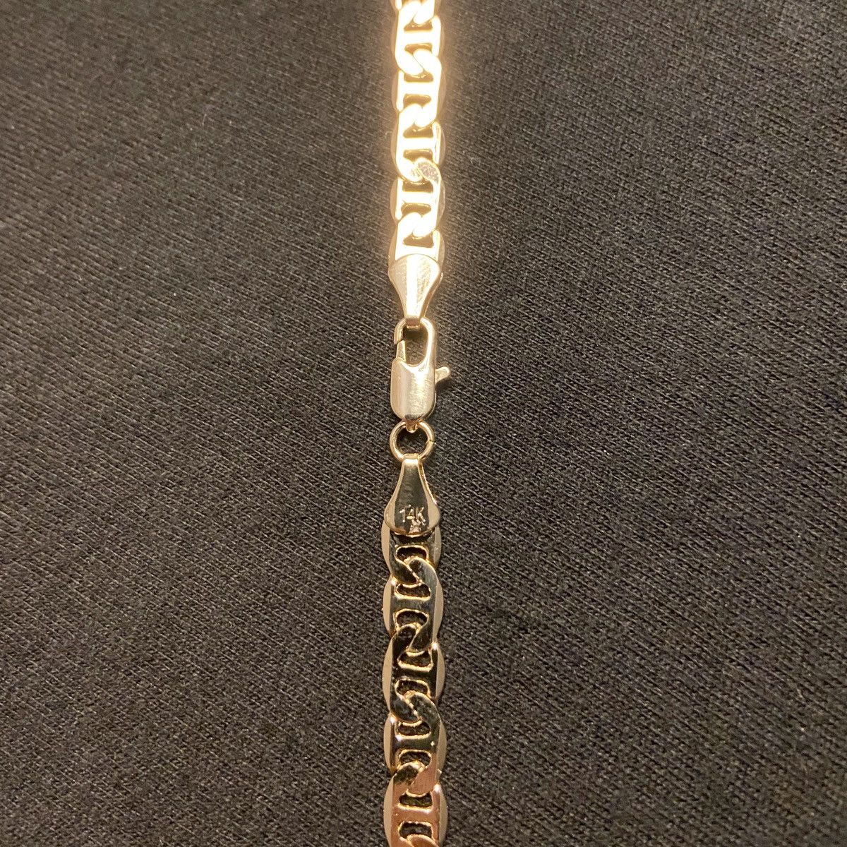 Jewelry Gold Chain Mariner Link Necklace 24in 6mm and Gold Cross Size ONE SIZE - 4 Thumbnail