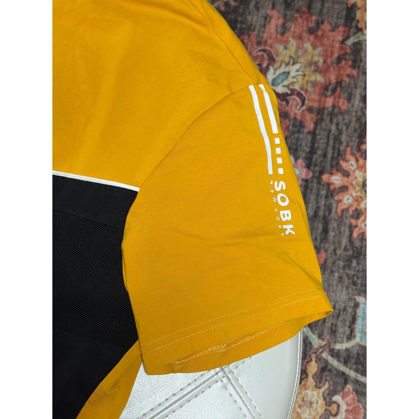 Other SOBK Men's Yellow & Black 1/4 Zip Pullover size XL Size US XL / EU 56 / 4 - 8 Thumbnail