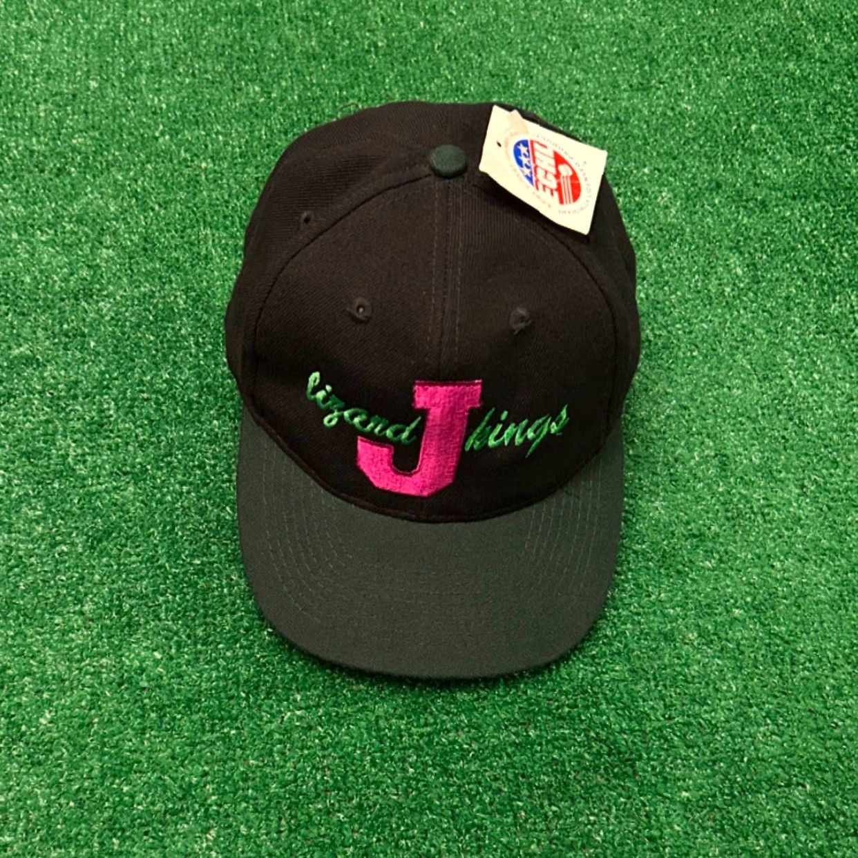Vintage VINTAGE 90s Jacksonville Lizard Kings Hockey Script Logo VTG SnapBack Hat Adult One Size Black Adjustable Men Size ONE SIZE - 6 Thumbnail