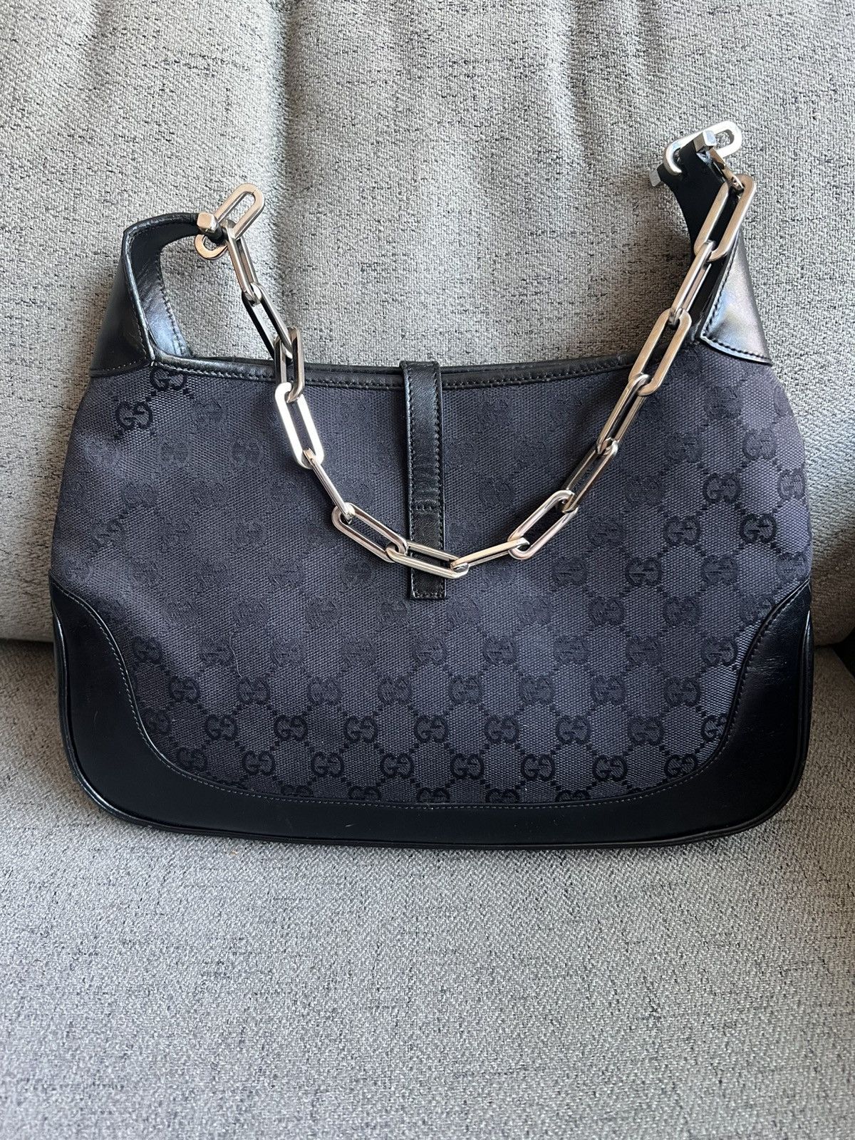 Gucci Gucci Jackie monogram with chain strap Size ONE SIZE - 6 Thumbnail
