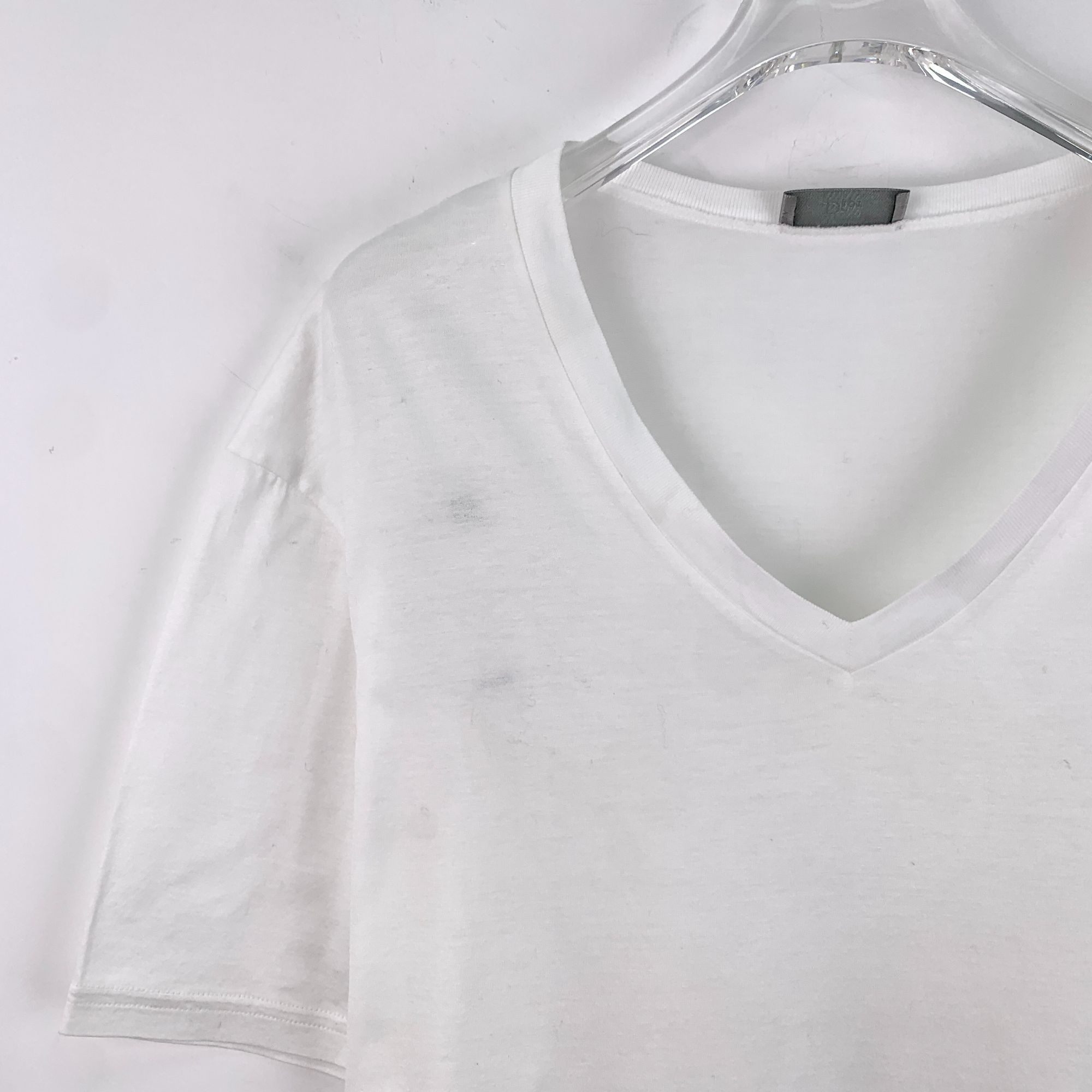 Dior Dior White Bee Embroidered Cotton V-Neck Short-Sleeve T-Shir Size US L / EU 52-54 / 3 - 6 Thumbnail