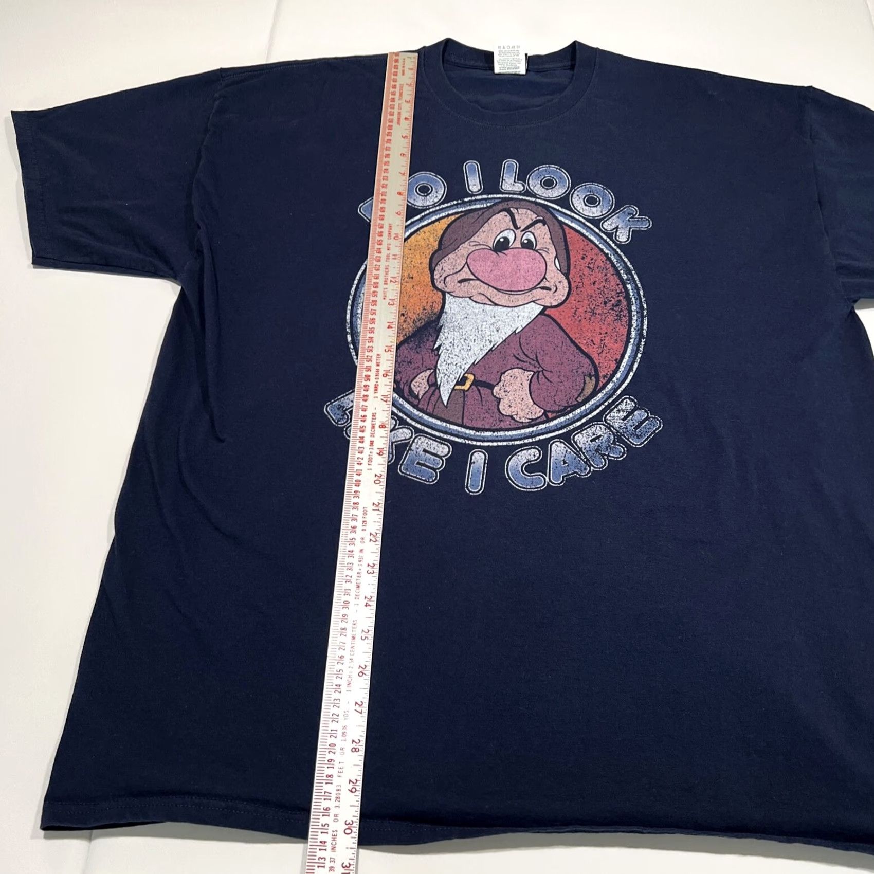 Disney VINTAGE Disney Grumpy T Shirt 2XL Men Cartoon Crew Neck Short Sleeve Blue Cotton Jersey Graphic Print Size US XXL / EU 58 / 5 - 6 Thumbnail