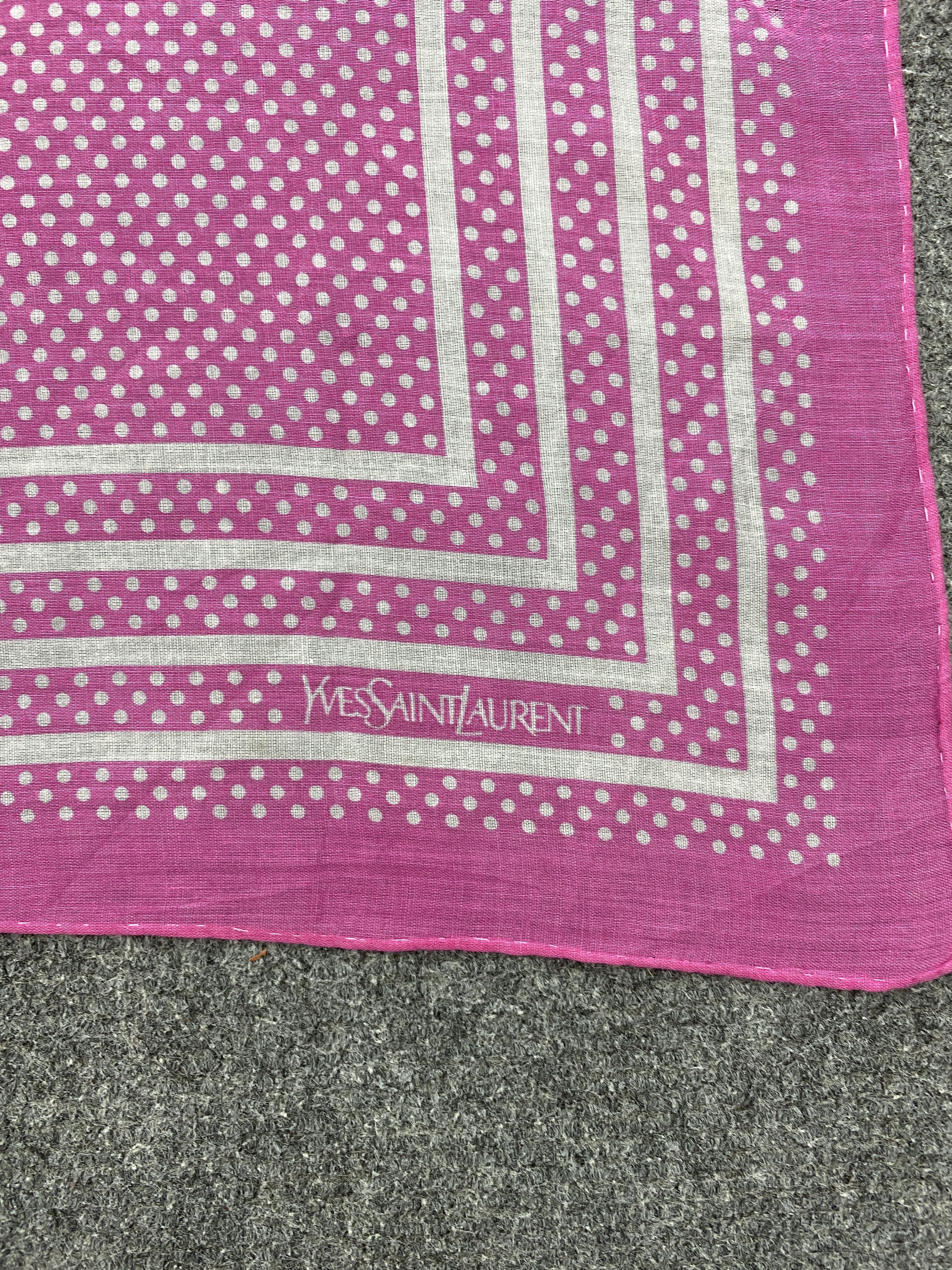 Yves Saint Laurent Yves Saint Laurent Handkerchief / Neckerchief HKC0839 Size ONE SIZE - 5 Thumbnail