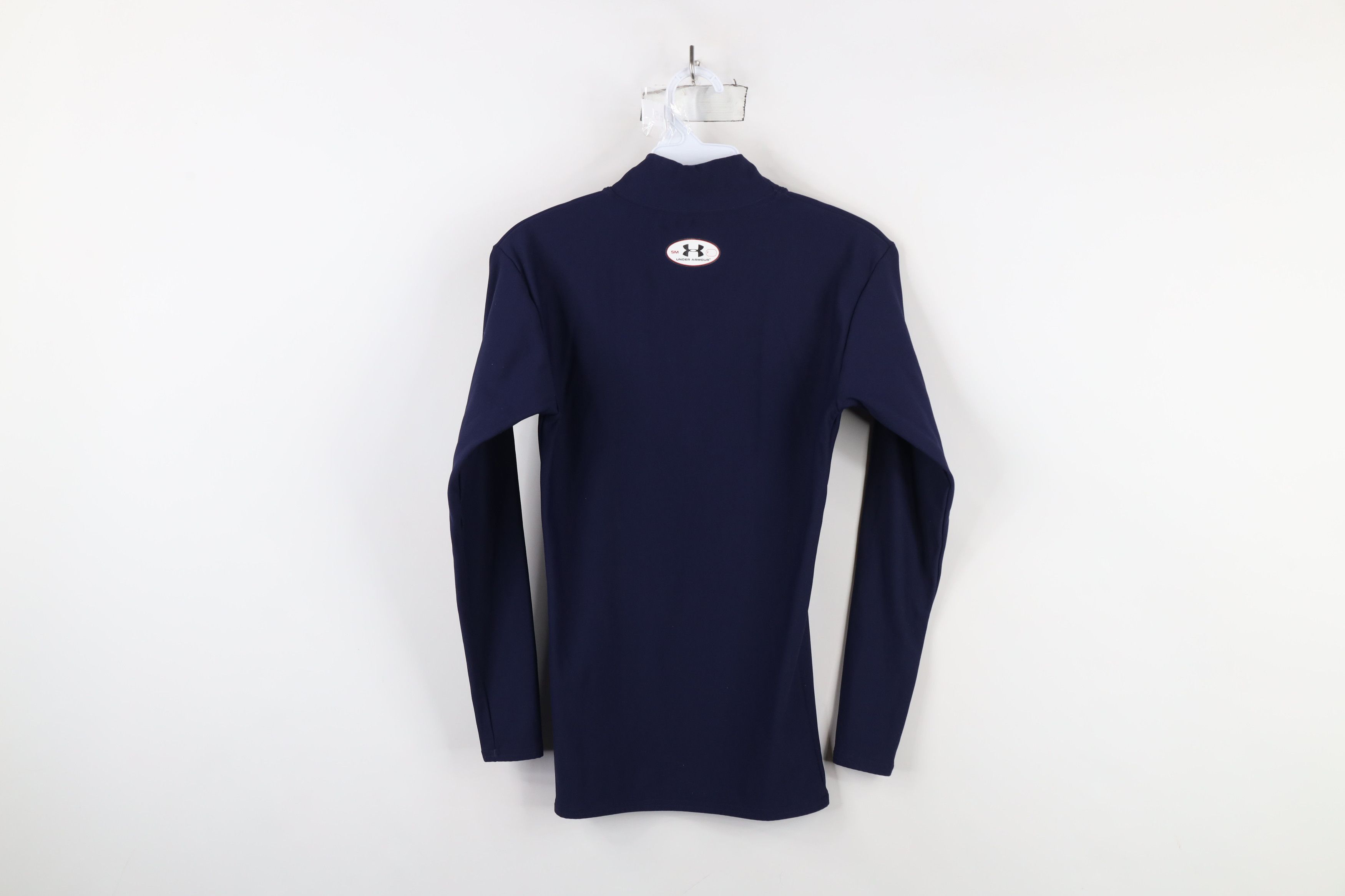 Under Armour × Vintage Under Armour Compression Mock Neck Long Sleeve T-Shirt Navy Size US S / EU 44-46 / 1 - 11 Thumbnail