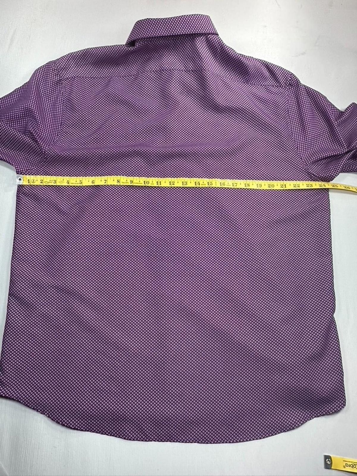 Calabrese Calabrum Cotton Blend Modern Fit Button Up Purple Men's XL Size US XL / EU 56 / 4 - 6 Thumbnail