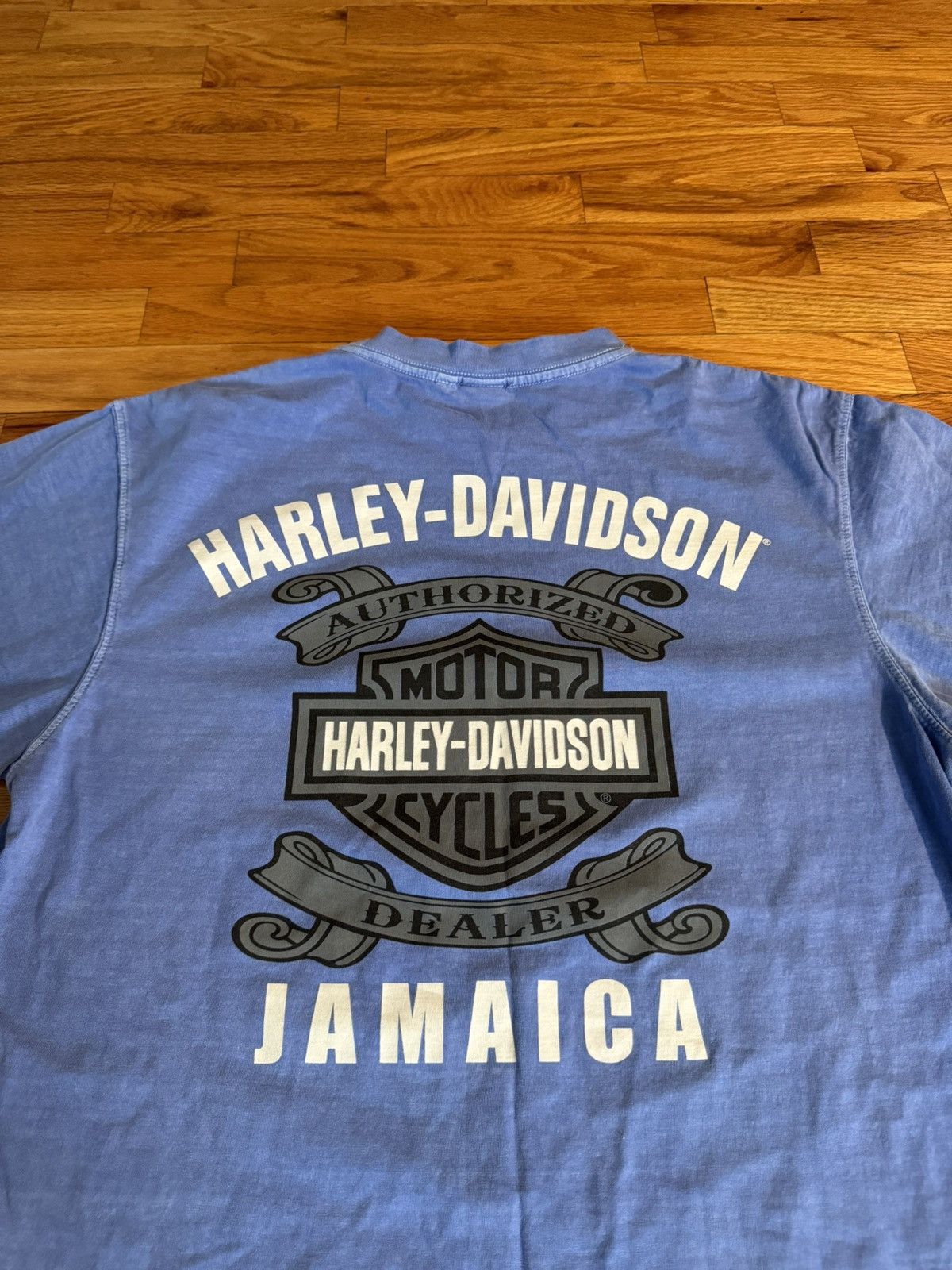Harley Davidson Modern Light Blue Harley Davidson Jamaica Tee Size US XL / EU 56 / 4 - 4 Thumbnail