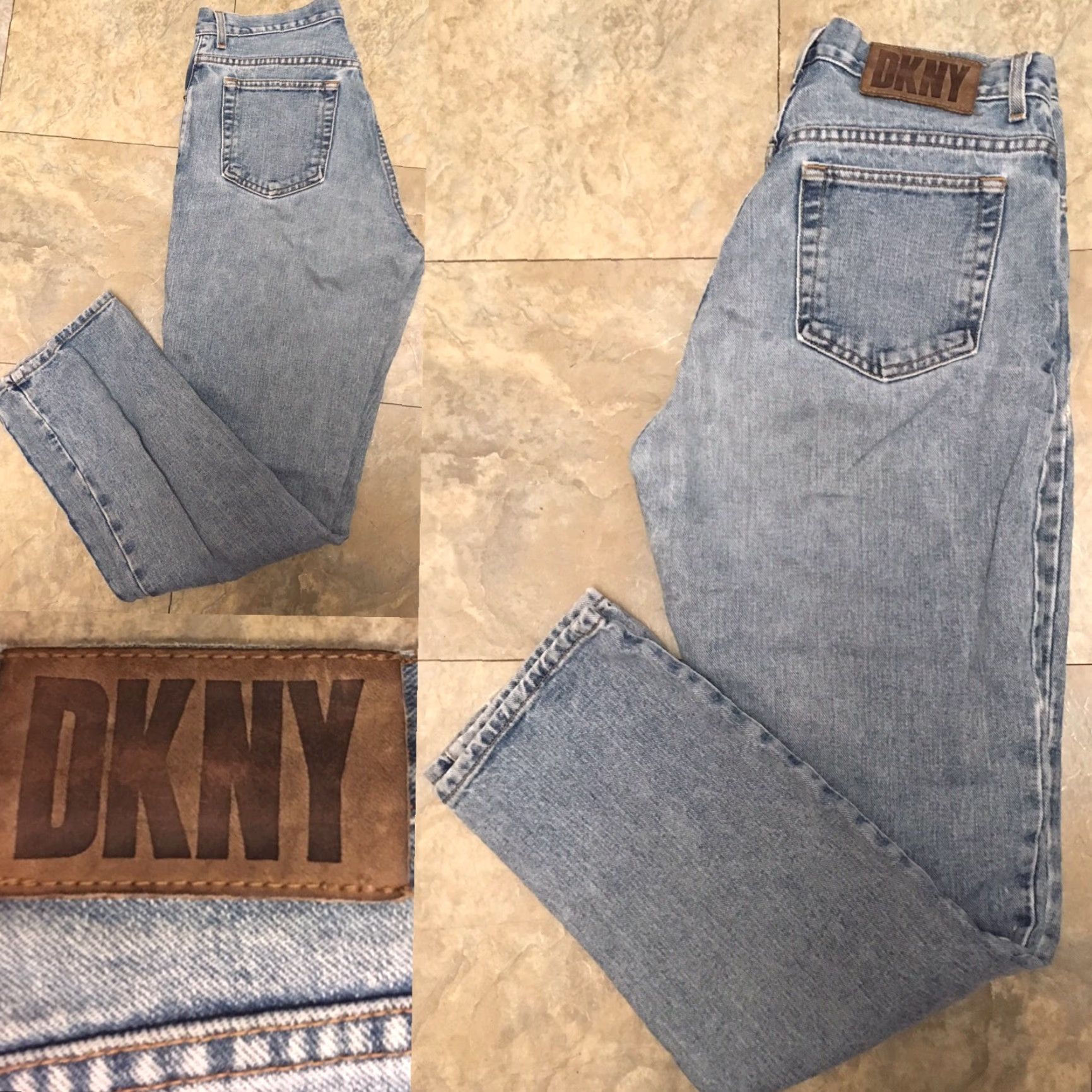 DKNY VINTAGE DKNY Jeans Tapered Leg 90s Mom Jeans Made In USA Sz 10 32 in Waist Blue Denim Jeans Mens Size 32" / US 10 / IT 46 - 2 Thumbnail