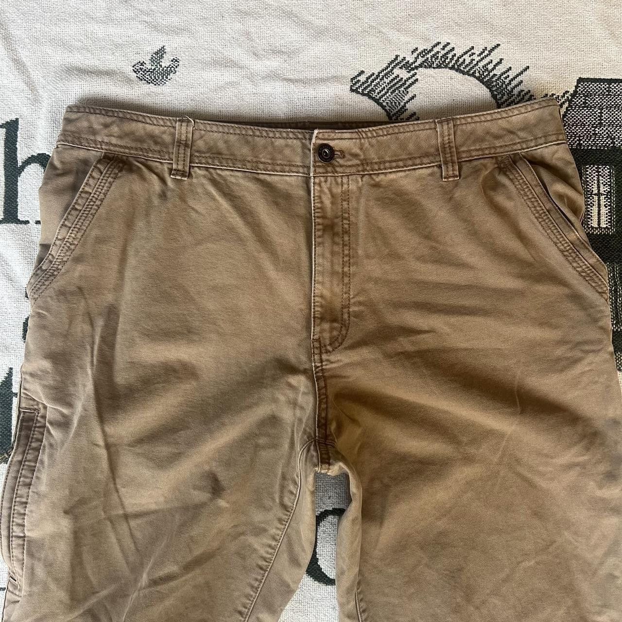 Japanese Brand × Vintage Vintage 2000s/Y2K Super Baggy Brown/Khaki Essential Pants! Size US 38 / EU 54 - 5 Thumbnail