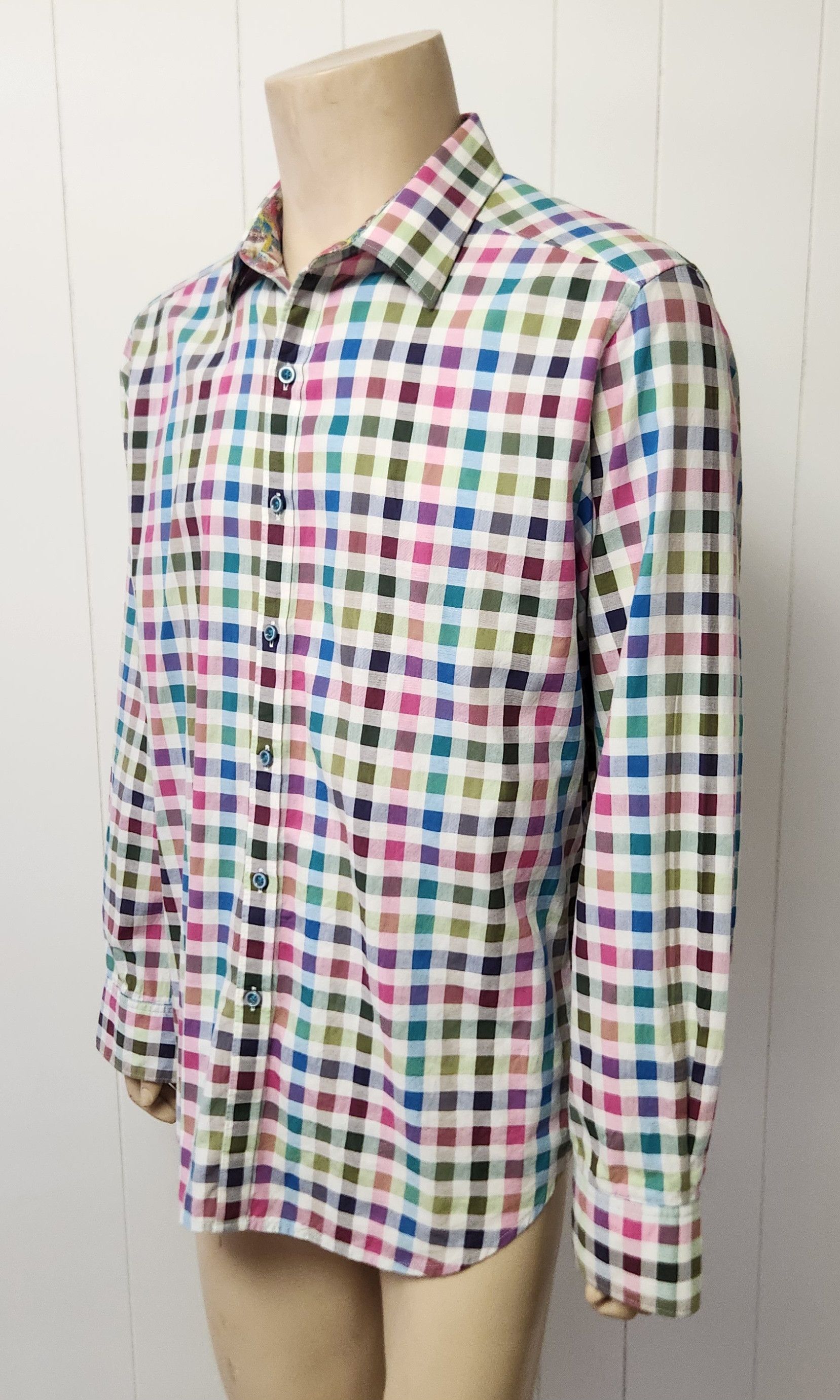 Robert Graham Robert Graham shirt XL men's multi color check cotton Size US XL / EU 56 / 4 - 2 Thumbnail