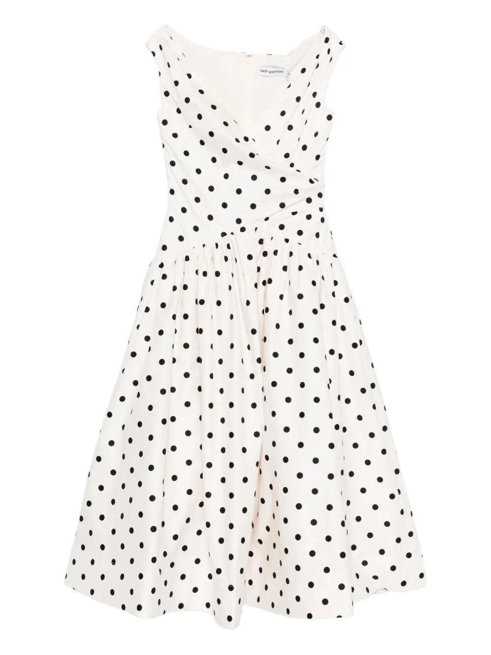 Polka Dot Cotton Midi Dress