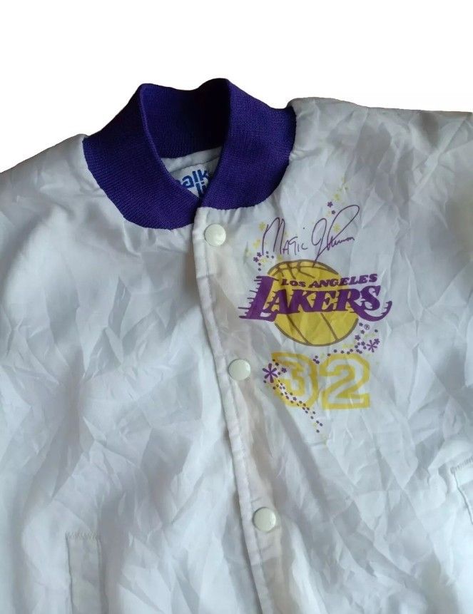 NBA × Vintage Vintage Magic Johnson Chalk Lines 90's nylon Jacket Size US M / EU 48-50 / 2 - 4 Thumbnail