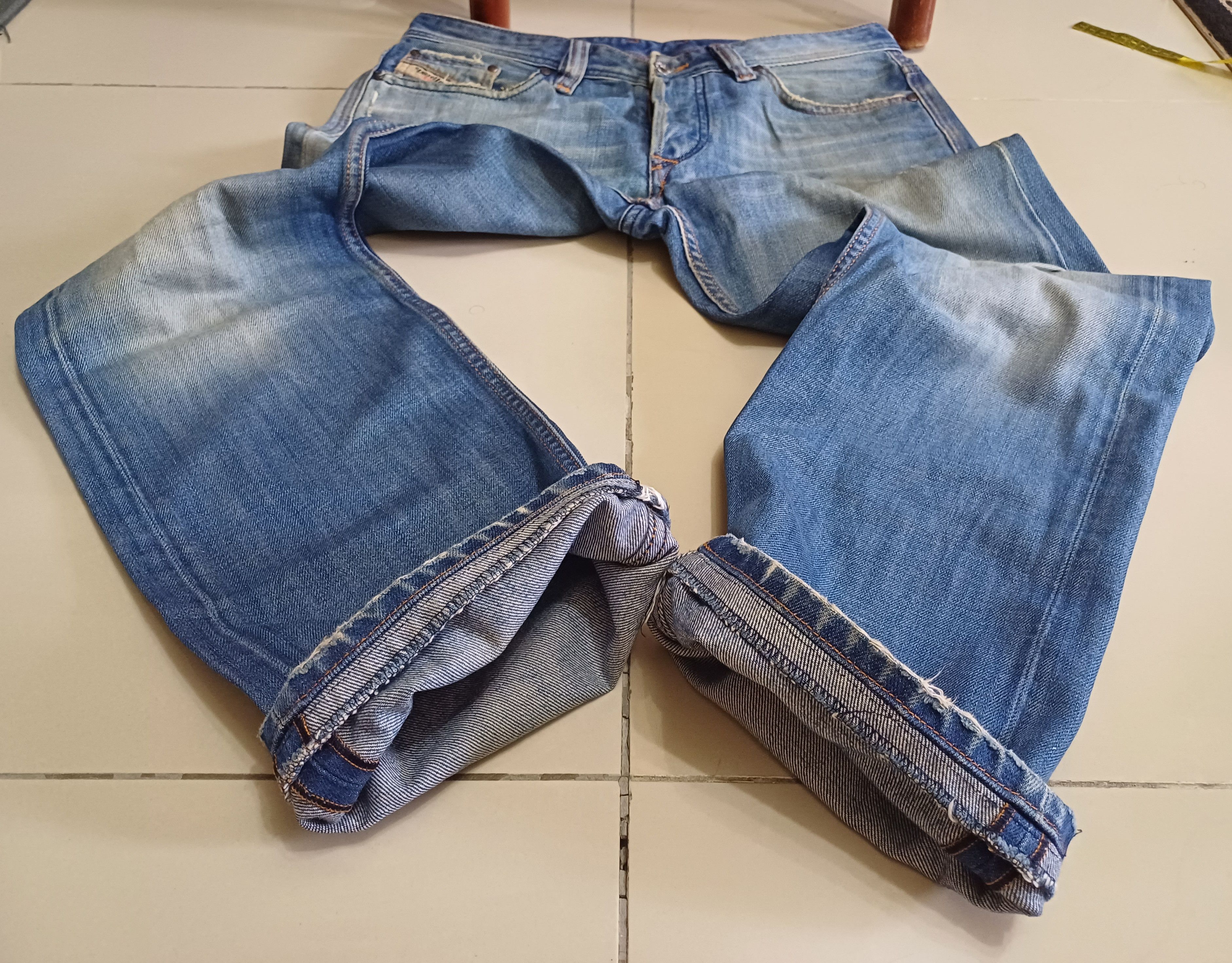 Designer × Seditionaries Diesel jeans, distressed & faded colour design Size US 31 - 14 Thumbnail