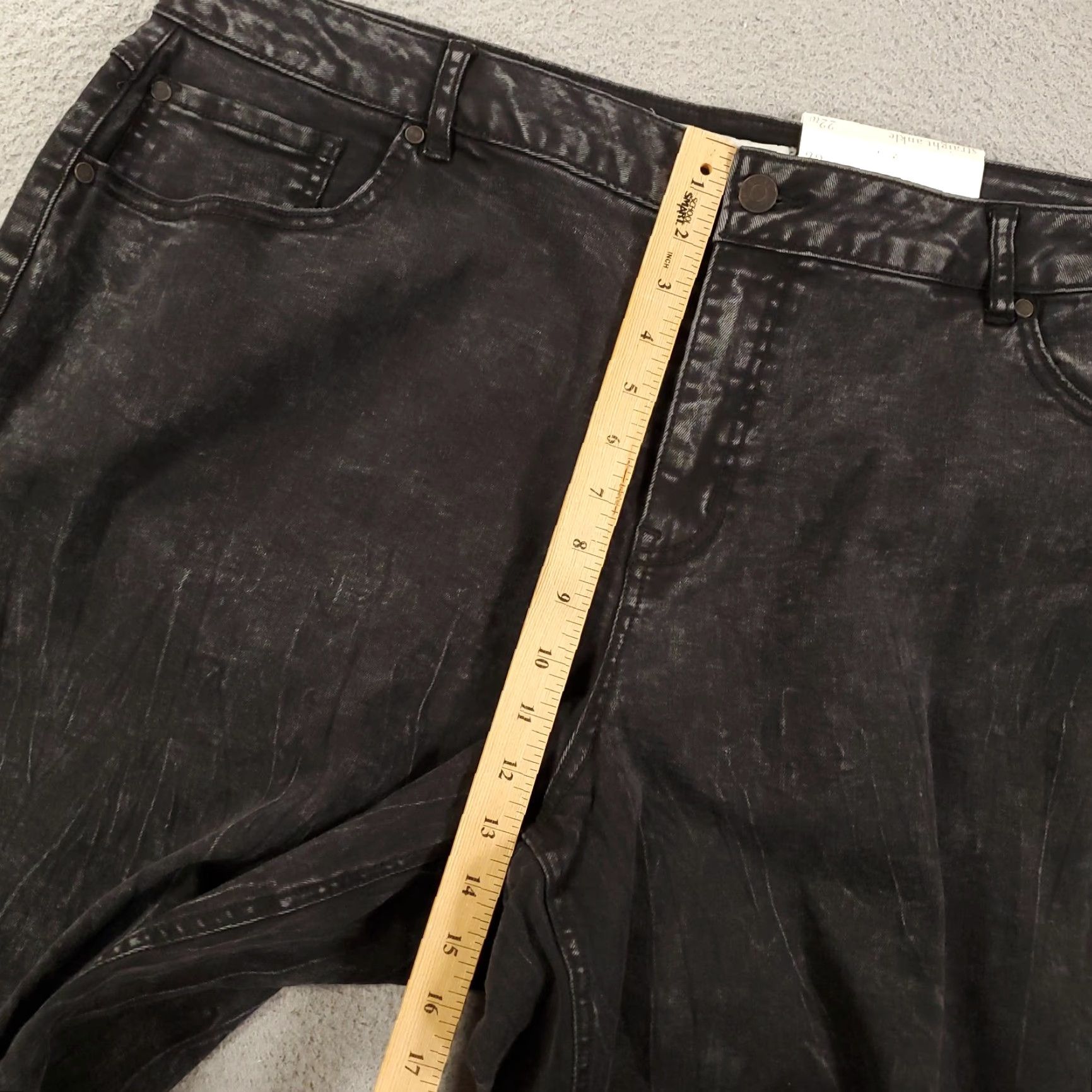 Vintage Cato Jeans Womens 22W Ankle Straight Distressed Wash Black NWT(Size 22W) Regular 5-Pocket Denim Cap Ultr a? Size 40" / US 18 - 5 Thumbnail