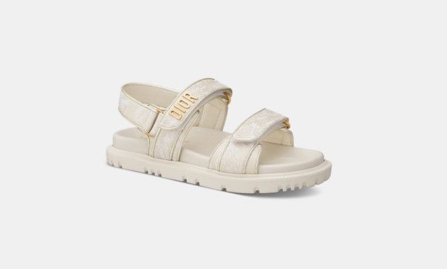 Dior o1w1db11124 Butterfly Print Dioract Sandals in White Size US 6 / IT 36 - 2 Thumbnail