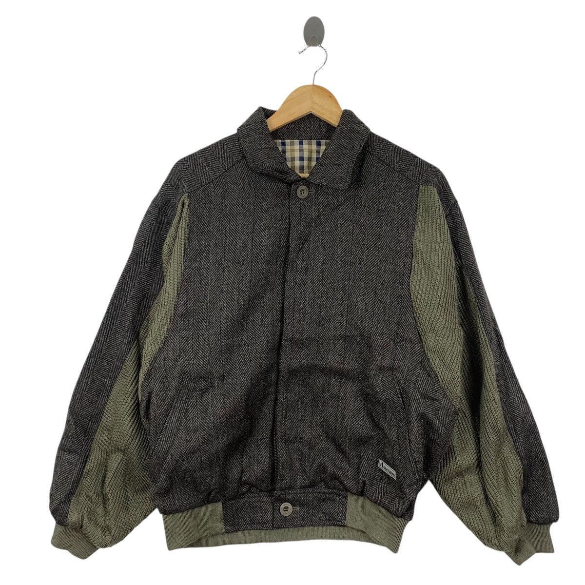 Aquascutum Vintage 90’ AQUASCUTUM LONDON Herringbone Jacket Coat Size US L / EU 52-54 / 3 - 3 Thumbnail