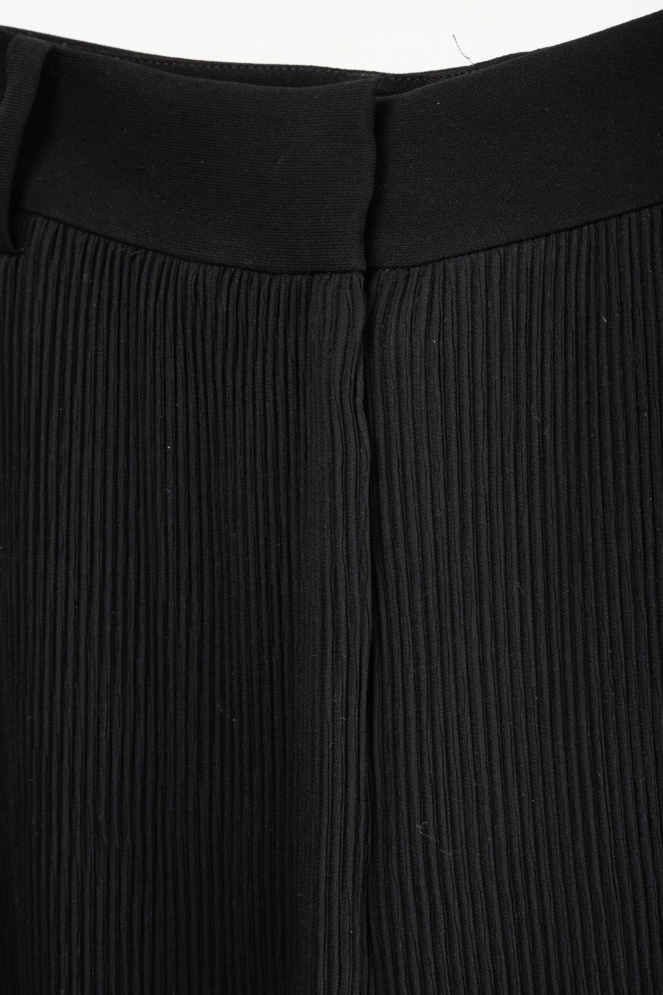 MCQ McQ Black Pleated Wide-Leg Lettuce-Hem Pants Size 26" / US 2 / IT 38 - 8 Thumbnail