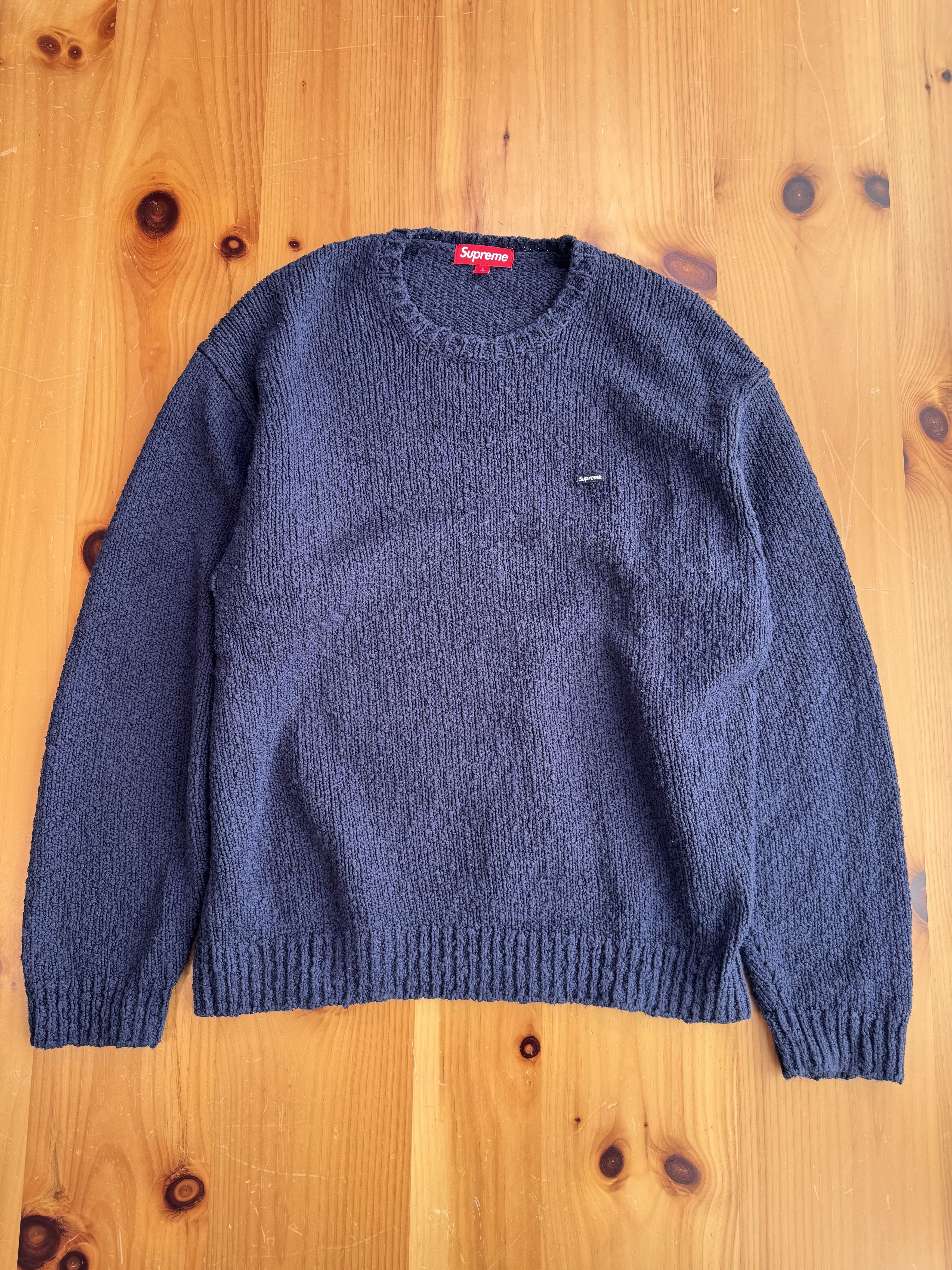 Supreme Small Box Polo Sweater Blue Camo Medium | Grailed