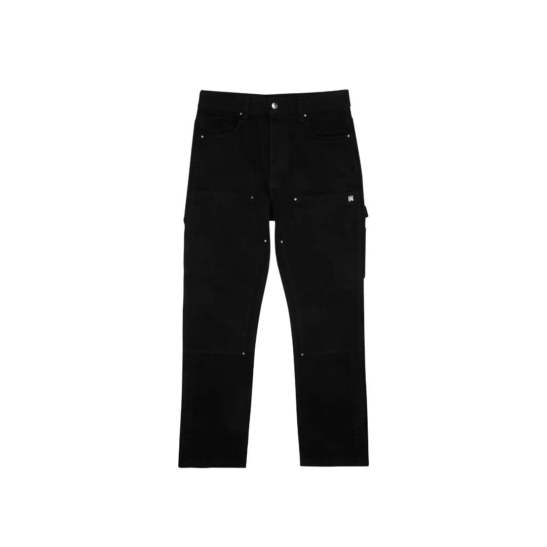 Amiri oc11z0225 Carpenter Straight-Leg Jeans in Black Size US 31 - 1 Thumbnail
